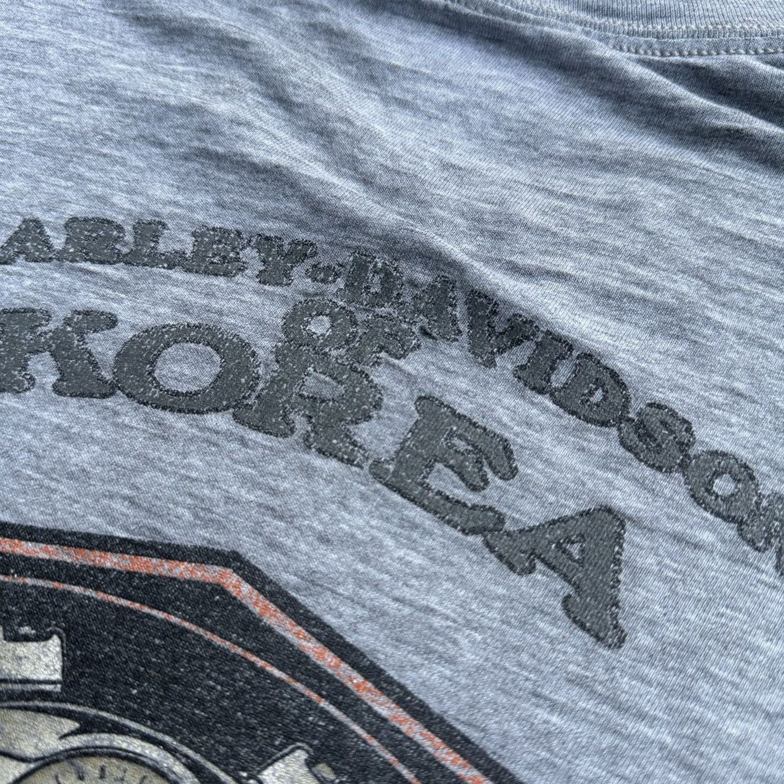 Harley Davidson Vintage Harley Davidson Thrashed Faded Spiderweb Tee Seoul Size US L / EU 52-54 / 3 - 14 Thumbnail