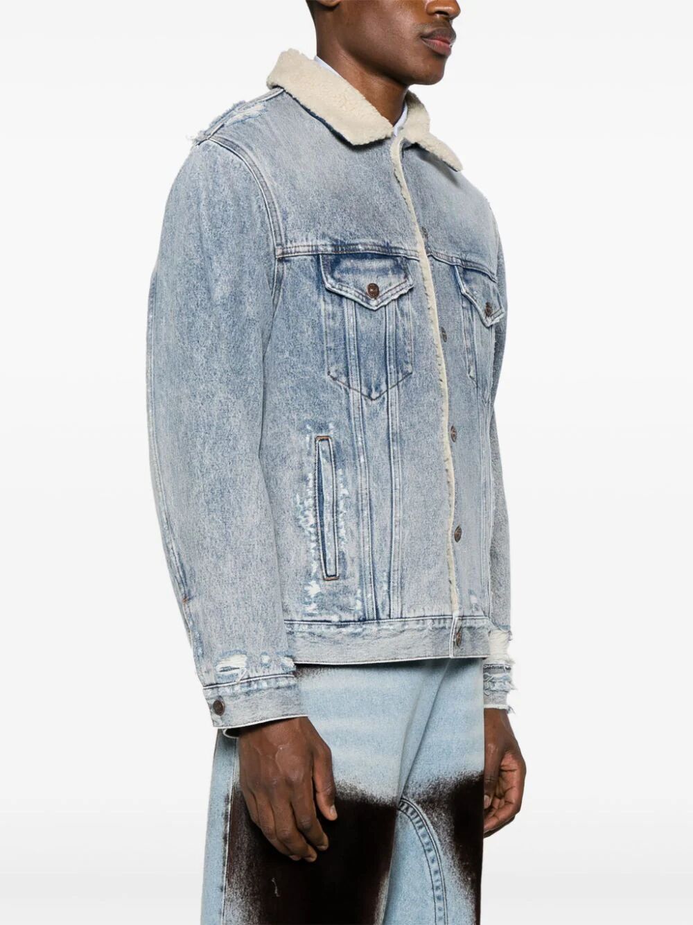 Maison Margiela o1y1124 Denim Sports Jacket in Blue Size US M / EU 48-50 / 2 - 2 Thumbnail