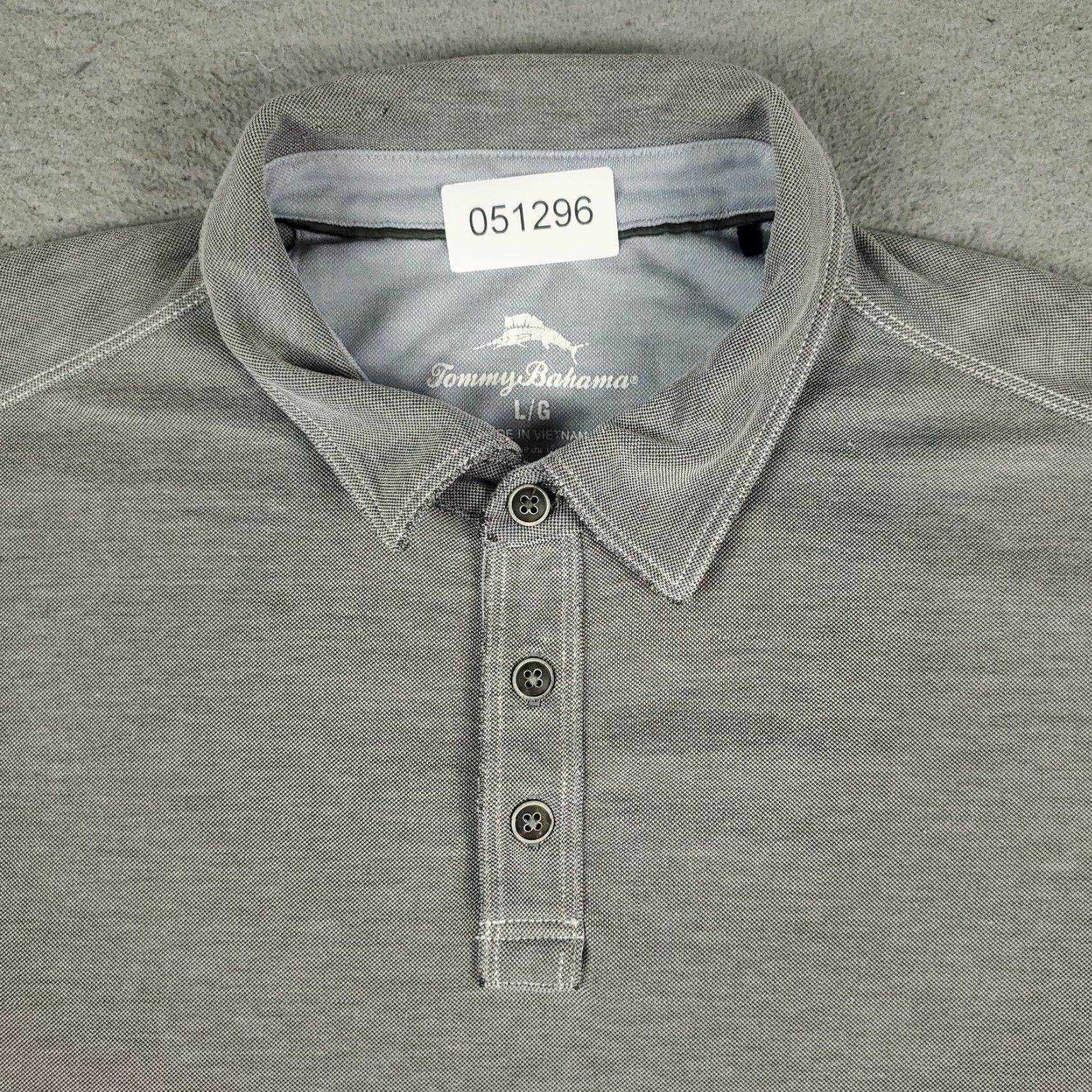Tommy Bahama Tommy Bahama Polo Shirt Mens L Gray Solid Cotton Blend Short Sleeve Casual Sport Polo Mens Size Large Gray Size US L / EU 52-54 / 3 - 2 Thumbnail