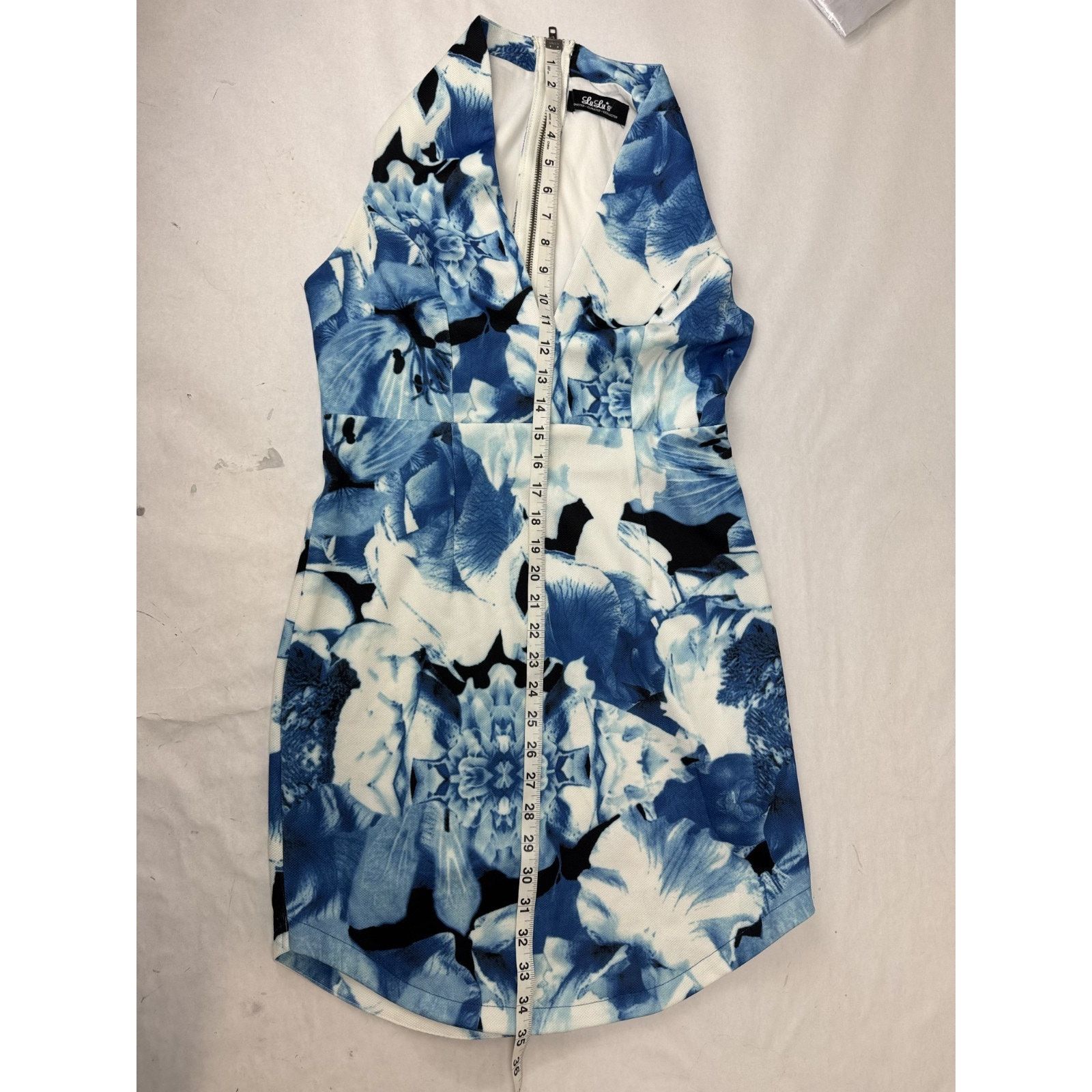 Other Lulu's Blue Floral Cottagecore Dress Sheath Sleeveless Large Size L / US 10 / IT 46 - 8 Thumbnail