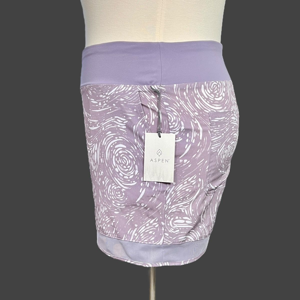 Other Aspen Purple Printed Mesh Hem 4 Pockets Shorts Sz XL Size 35" - 11 Thumbnail