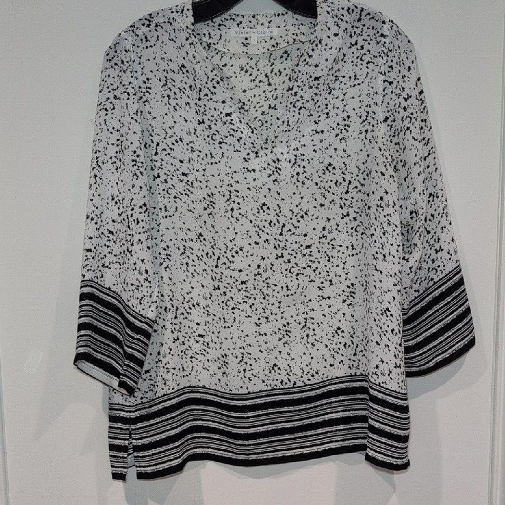 NBDN Nobrandedon Violet plus Claire Black and White Women's Top size Small Size XS / US 0-2 / IT 36-38 - 1 Thumbnail