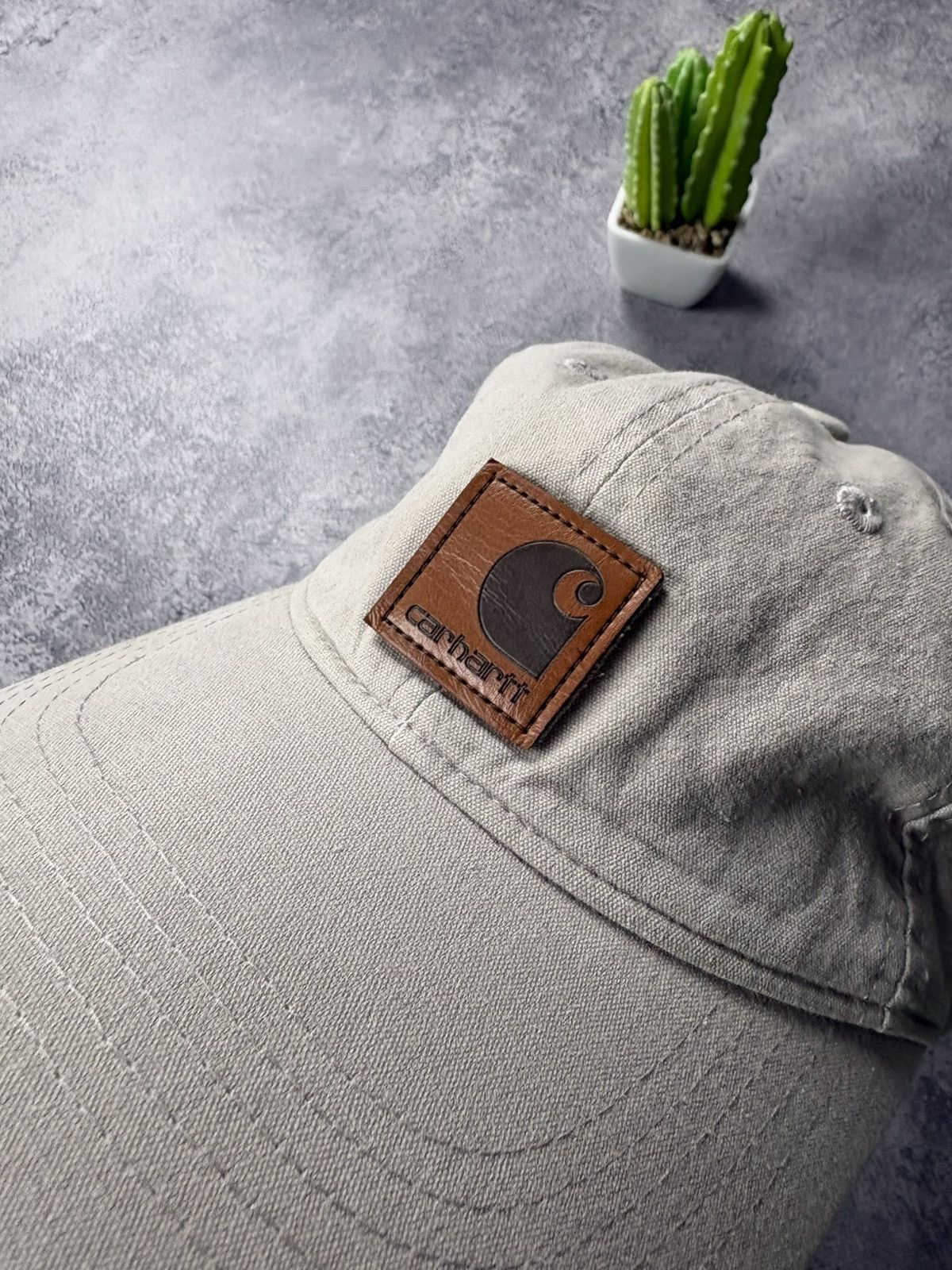 Carhartt CARHARTT Hype Big Leather Brown Logo Streetwear Casual Rare Size ONE SIZE - 2 Thumbnail