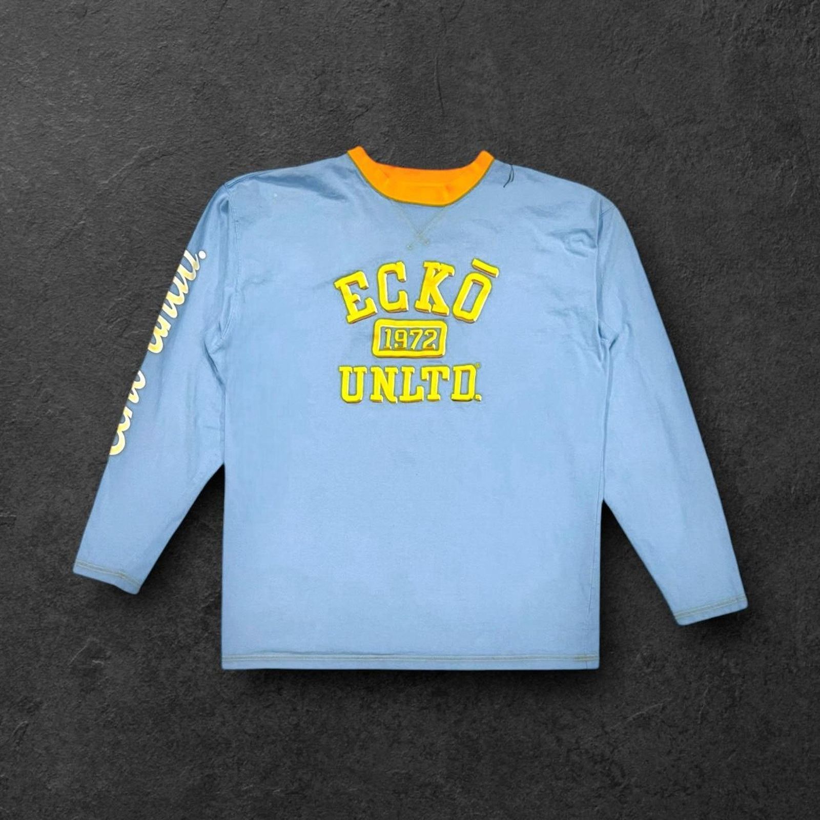 Ecko Unltd. Eckō Unltd. (Unlimited) Big Logo Y2K Blue Long Sleeve Shirt Size US L / EU 52-54 / 3 - 1 Thumbnail