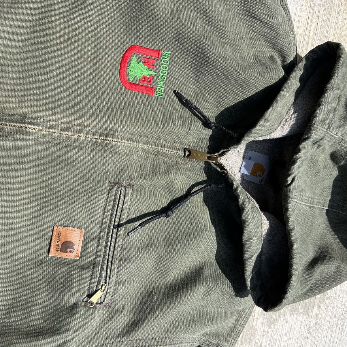 Carhartt × Vintage Vintage Carhartt Detroit Hoodies Army Jacket Size US M / EU 48-50 / 2 - 8 Thumbnail