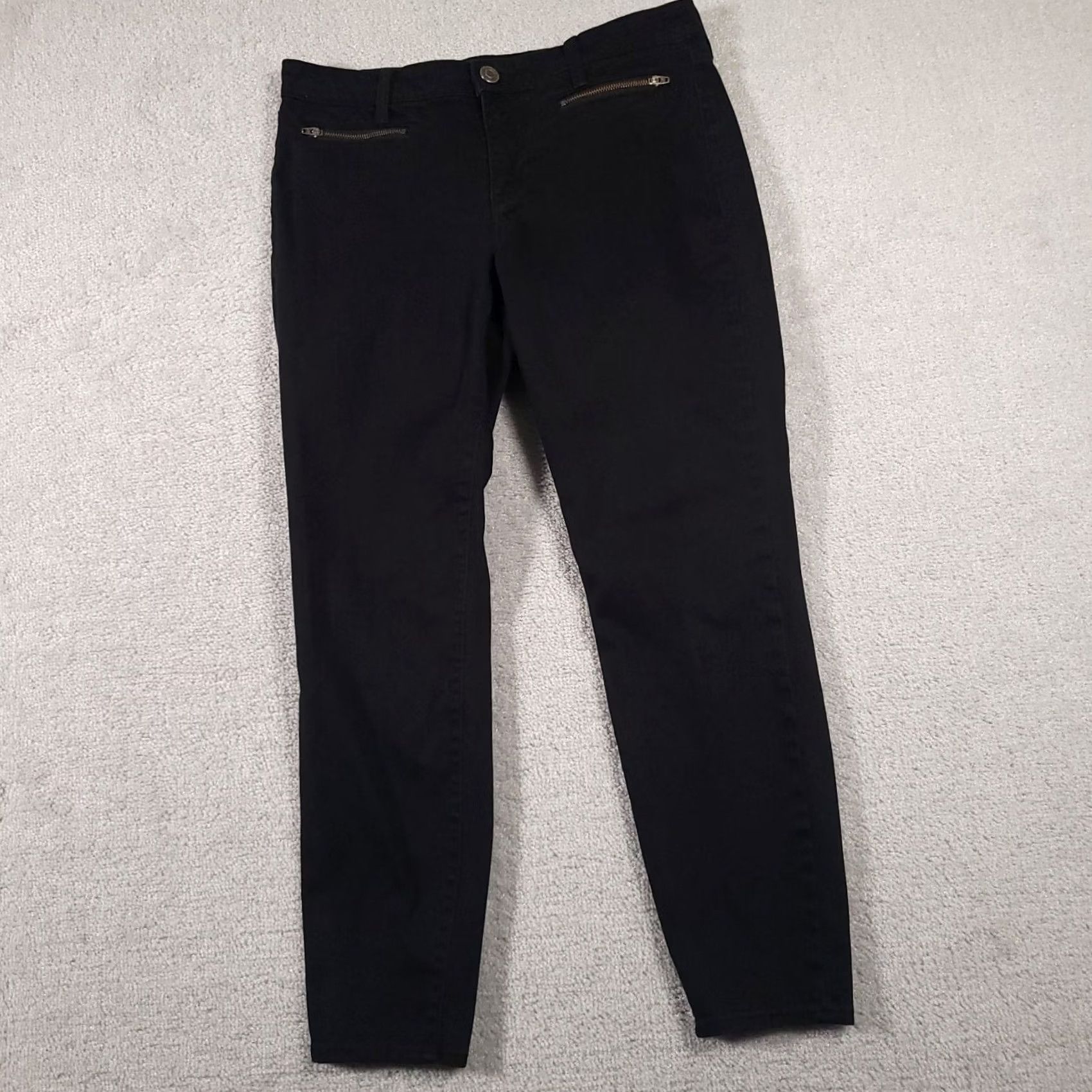 Gap Gap Jeans Women’s 10 30 Regular Black Zip Pockets Stretch Super Skinny Ankle Style Cropped Denim Mockup? Size 24" / US 00 / IT 34 - 2 Thumbnail