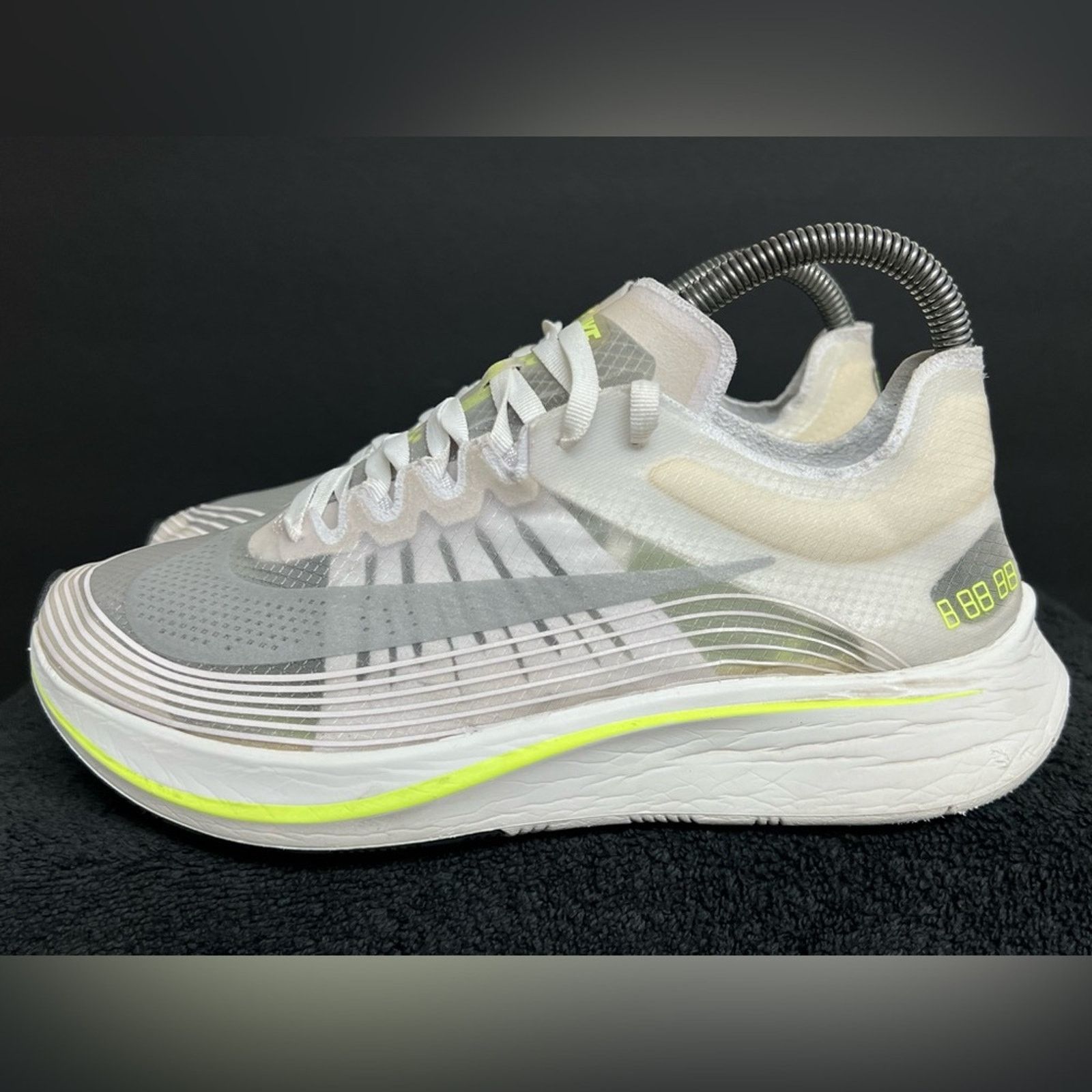 Nike NIKE Running Shoe Size 7 ZOOM FLY SP MEN'S WHITE VOLT GLOW Size US 7 / EU 40 - 1 Thumbnail