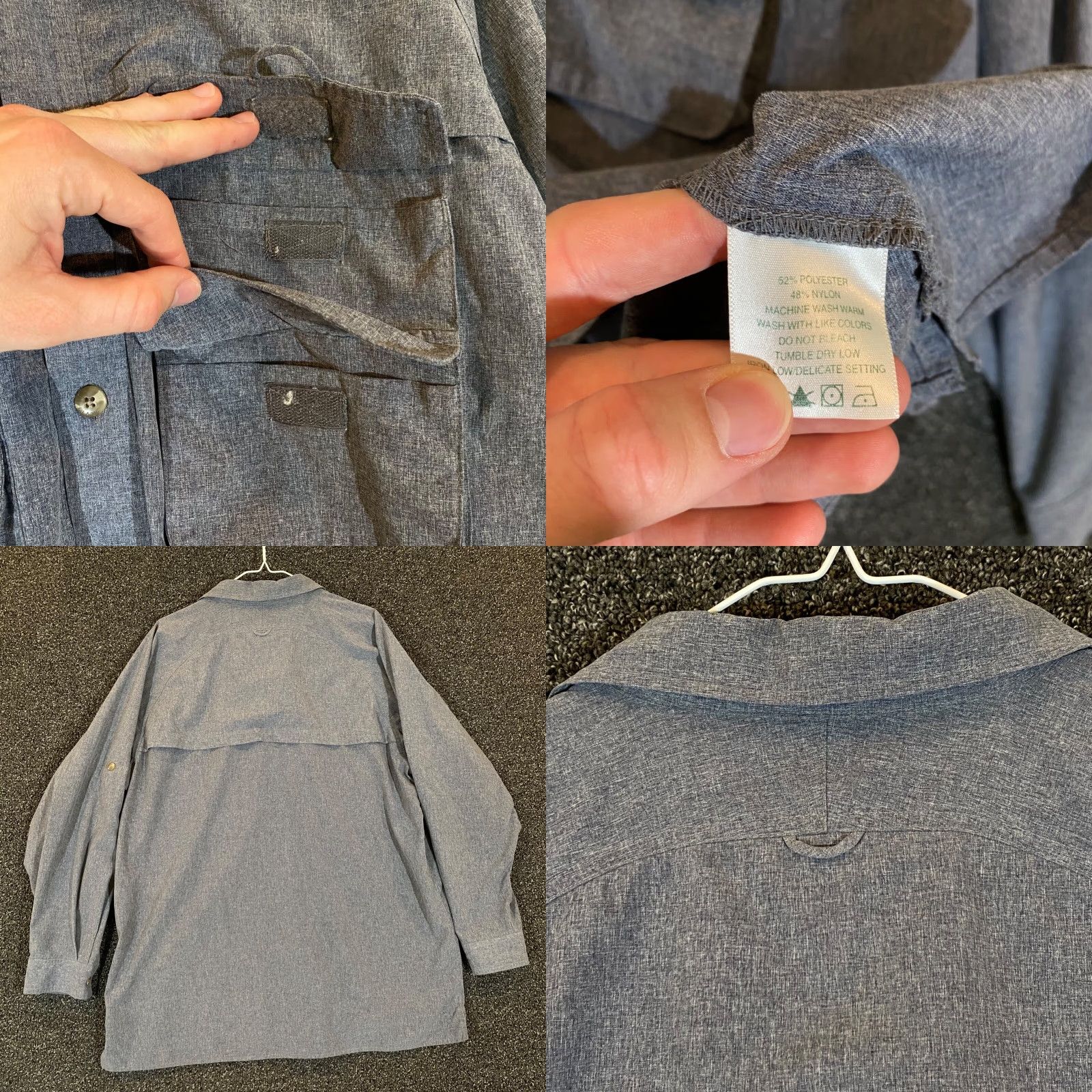 Orvis Orvis Shirt Mens Large Gray Fishing Hiking Trail Button Up Pockets Outdoors L/S Size US L / EU 52-54 / 3 - 8 Thumbnail