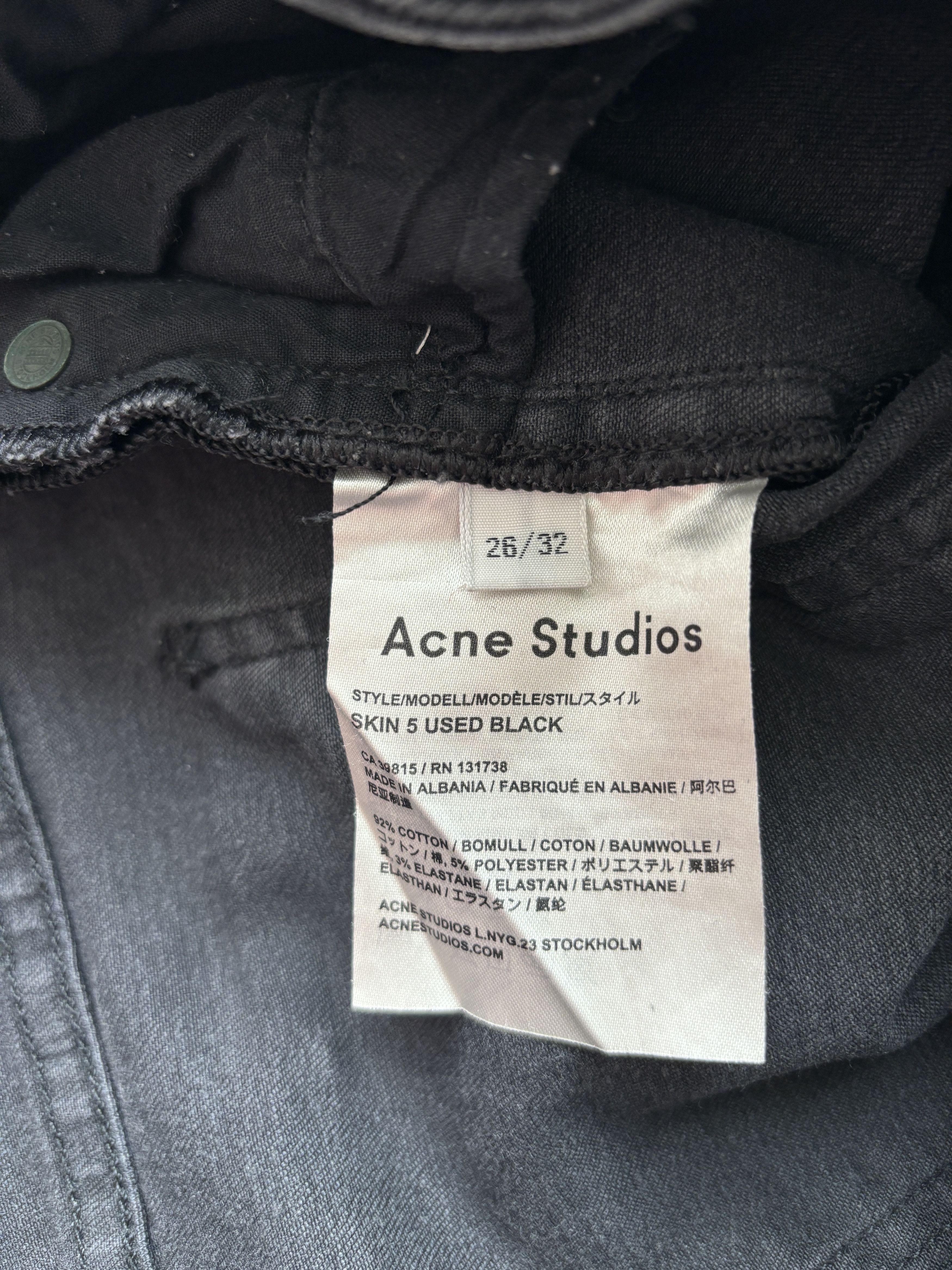 Acne Studios ⚡️QUICK SALE⚡️Acne Studios Skin 5 Used Black Jeans Size 26" / US 2 / IT 38 - 4 Thumbnail