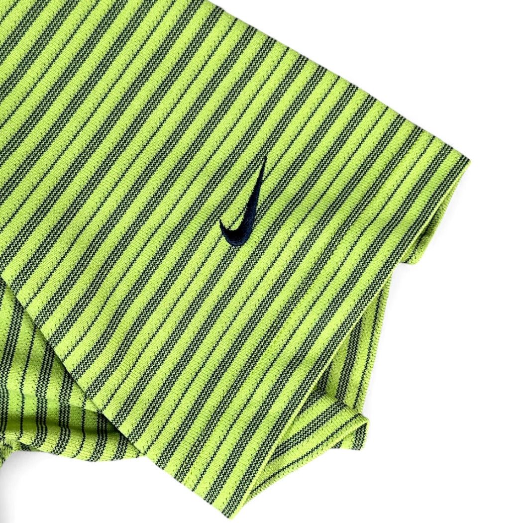 Nike Nike Golf Polo Shirt XL Adult Green Striped Dri-Fit Nike Golf, Short Sleeve, Button Closure, Collared, Polyester, Mens Size US XL / EU 56 / 4 - 7 Thumbnail