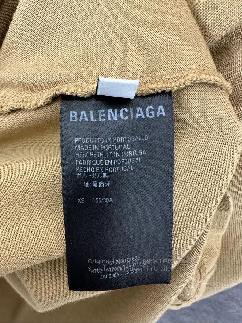 Balenciaga Balenciaga Khaki Embroidered Logo Short Sleeve Size US XS / EU 42 / 0 - 4 Thumbnail