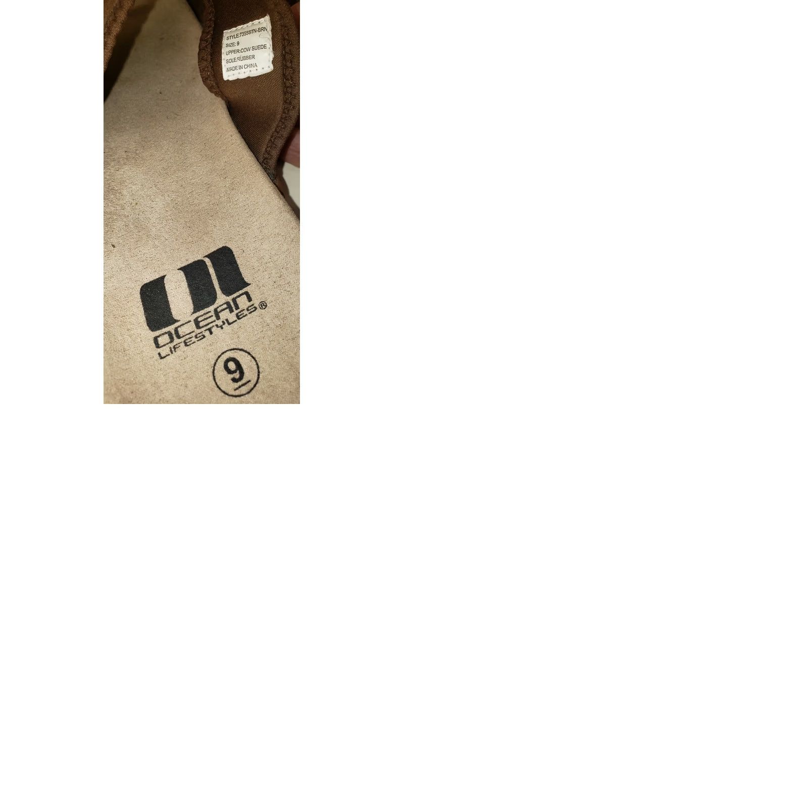 Vintage Ocean Lifestyles Slide Sandal Men 9M Brown Suede Upper Cushy Shaped Cushioned Arch Support Slip-On Casual Shoes Mens Brown Suede Slide 9M Size ONE SIZE - 9 Thumbnail