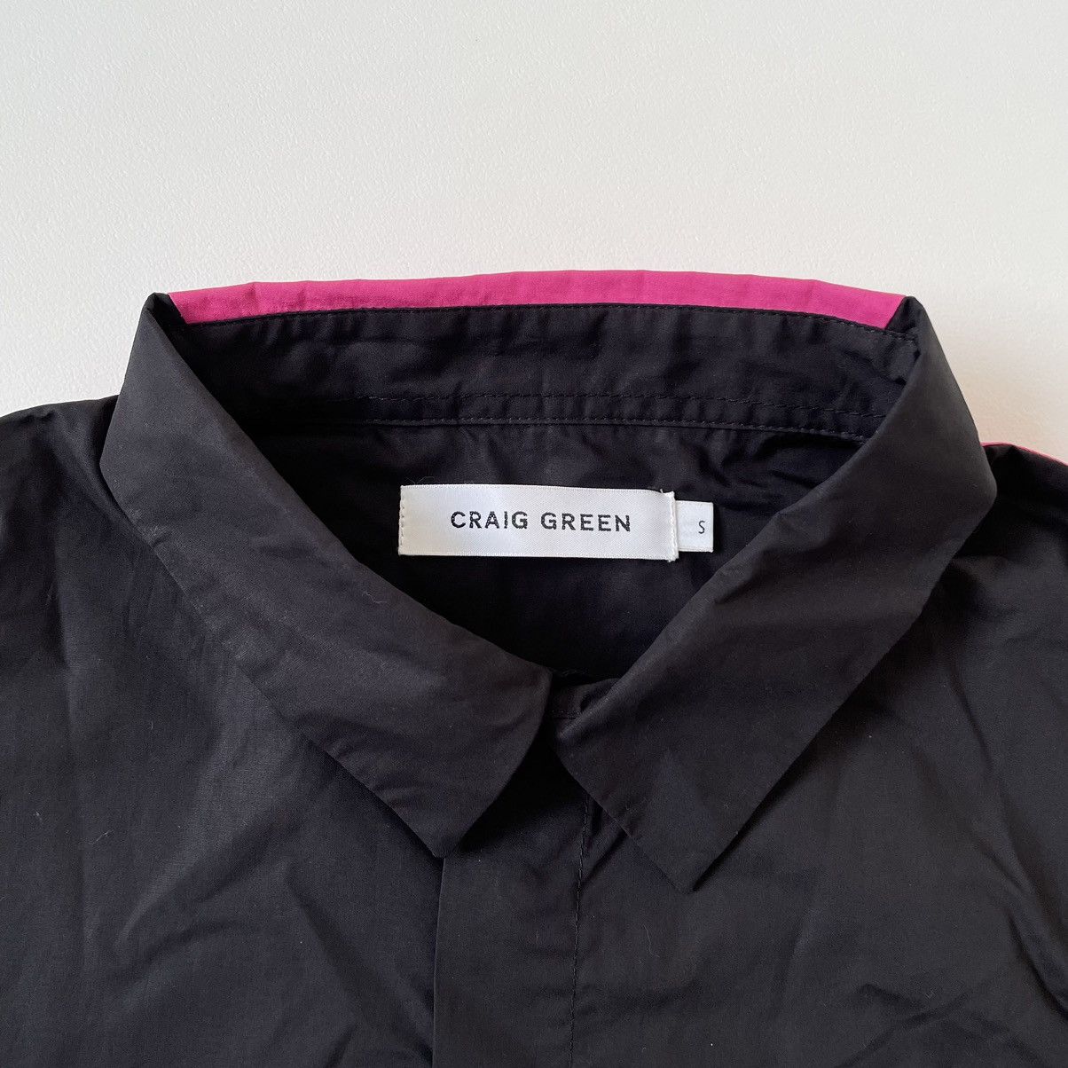 Craig Green Pink ‘3D Blur’ Print Black Cotton Shirt Size US M / EU 48-50 / 2 - 4 Thumbnail