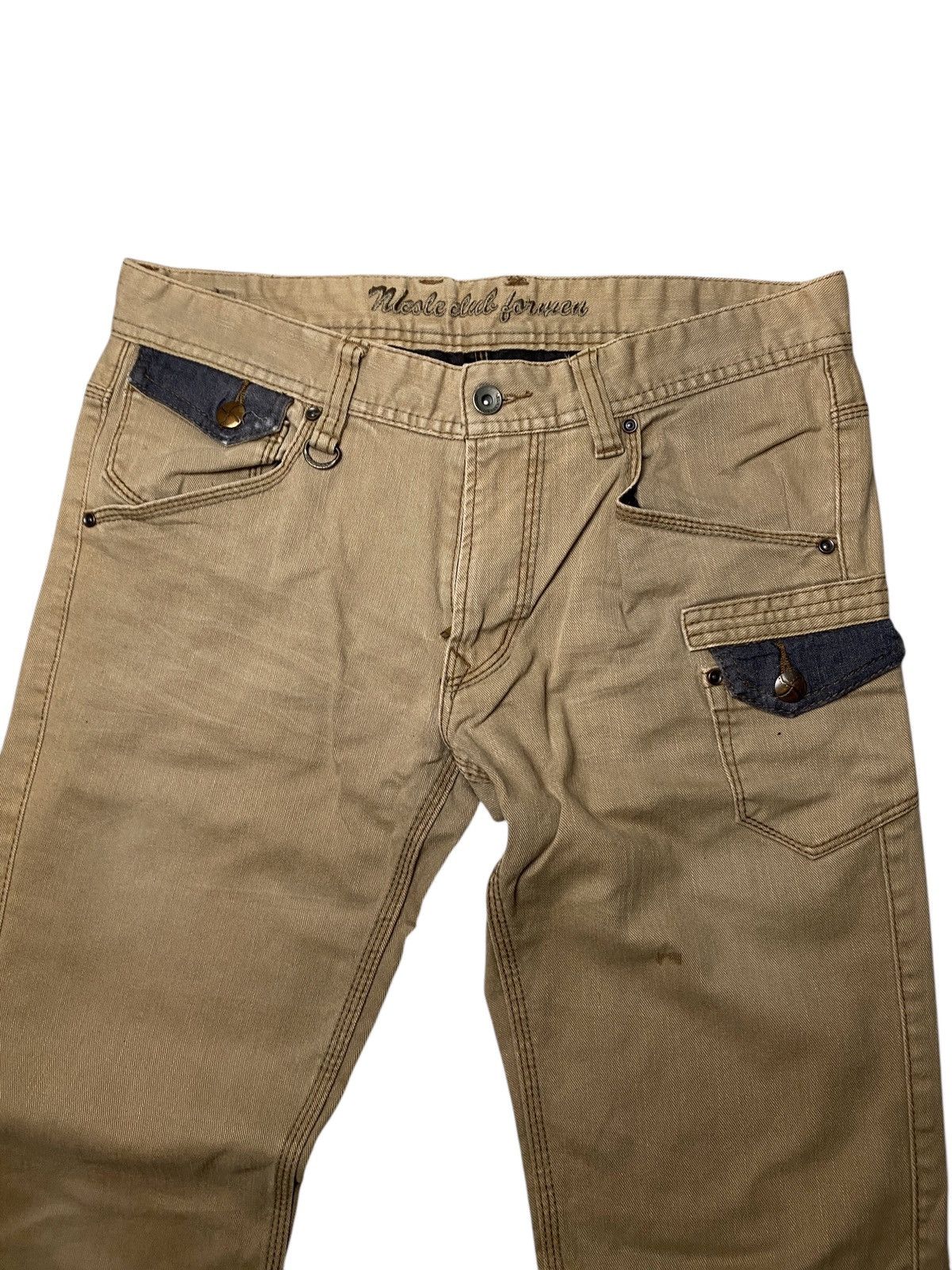 If Six Was Nine 2000's Nicole Club Flared Buckle Multipocket Pants Size US 31 - 3 Thumbnail