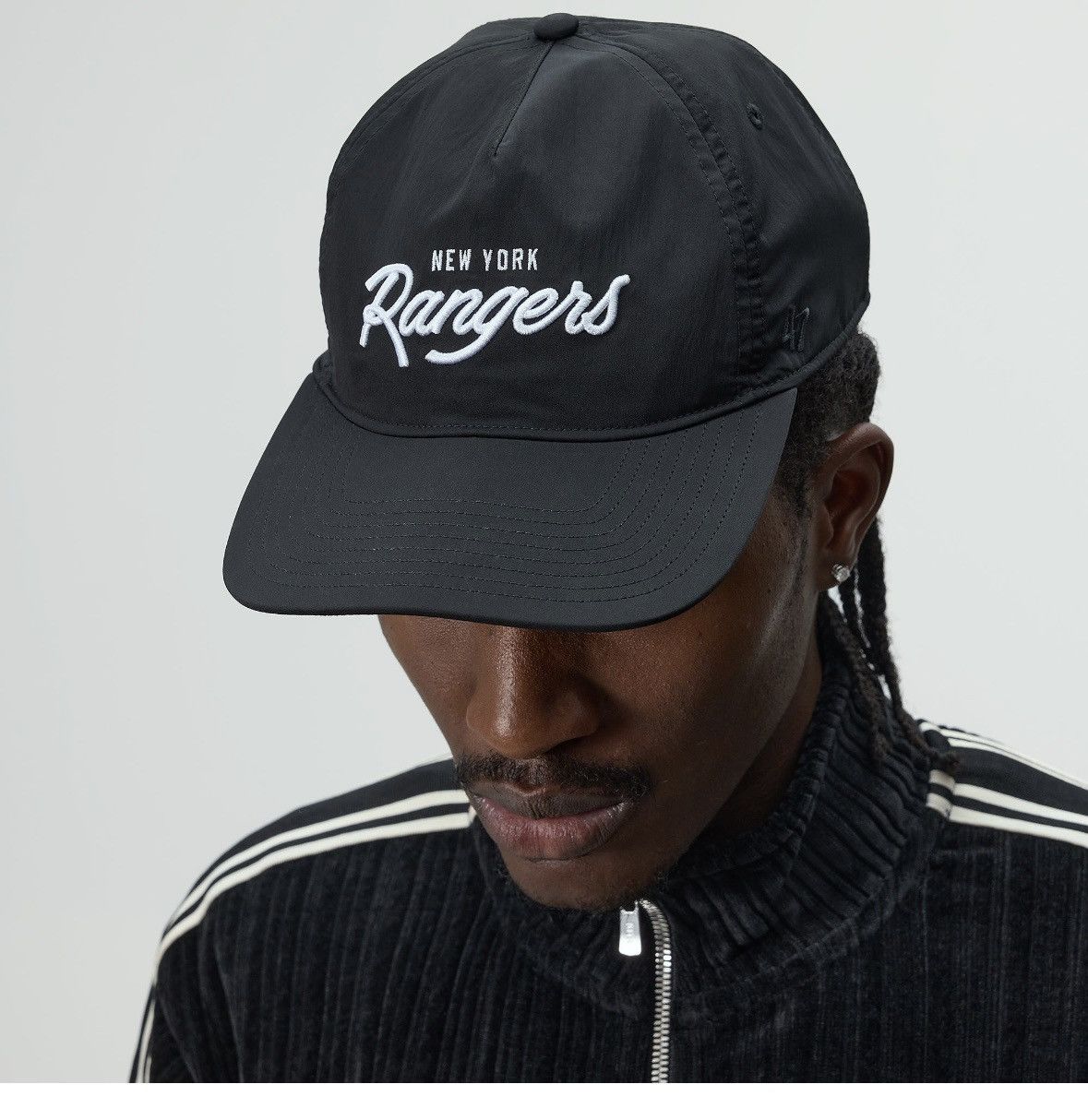 Kith Kith New York Rangers ‘47 Nylon Hitch Snapback Hat Black Size ONE SIZE - 15 Thumbnail