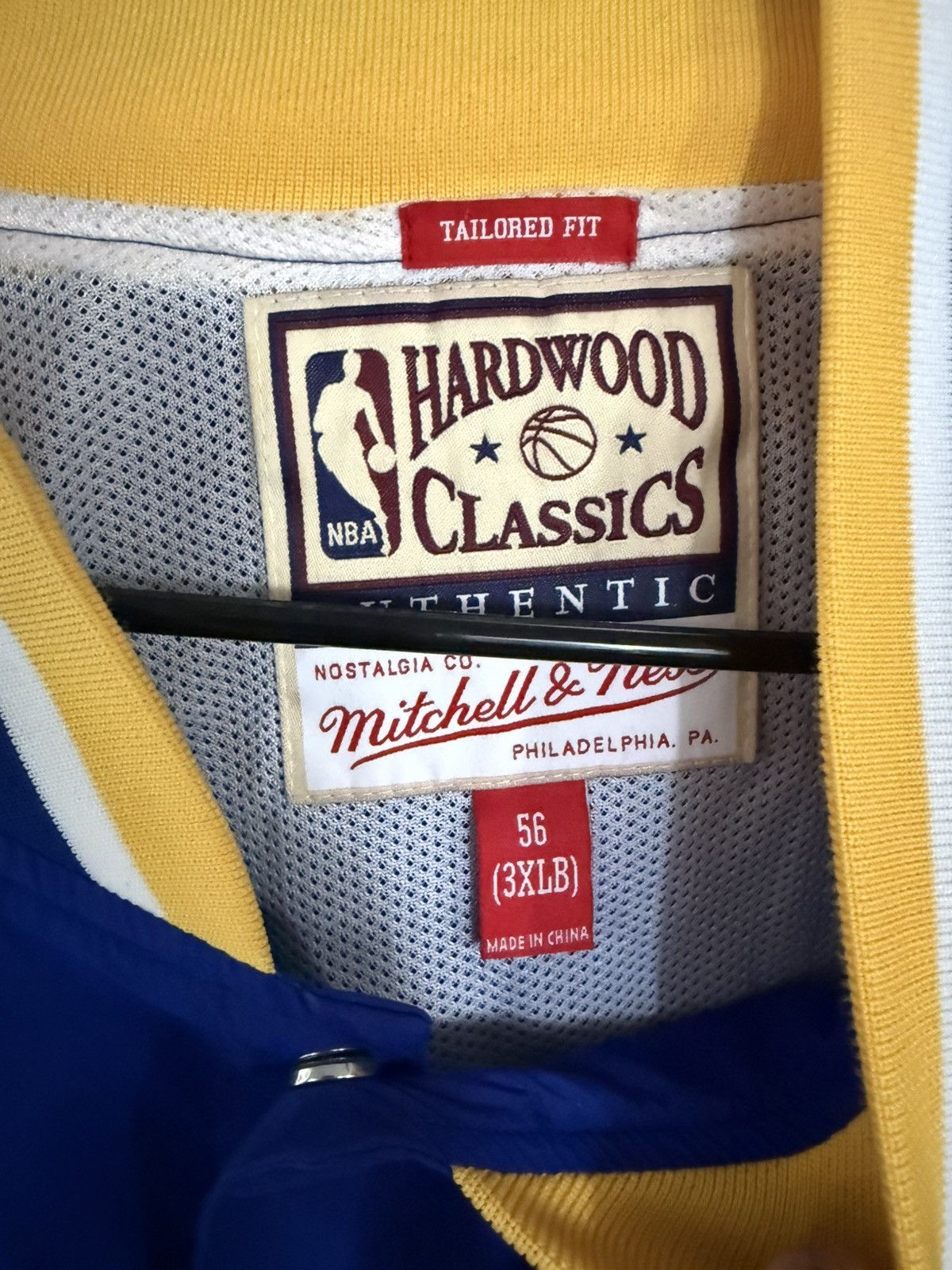 Mitchell & Ness Warriors vintage warm up jacket 1996/97 Size US XXL / EU 58 / 5 - 8 Thumbnail