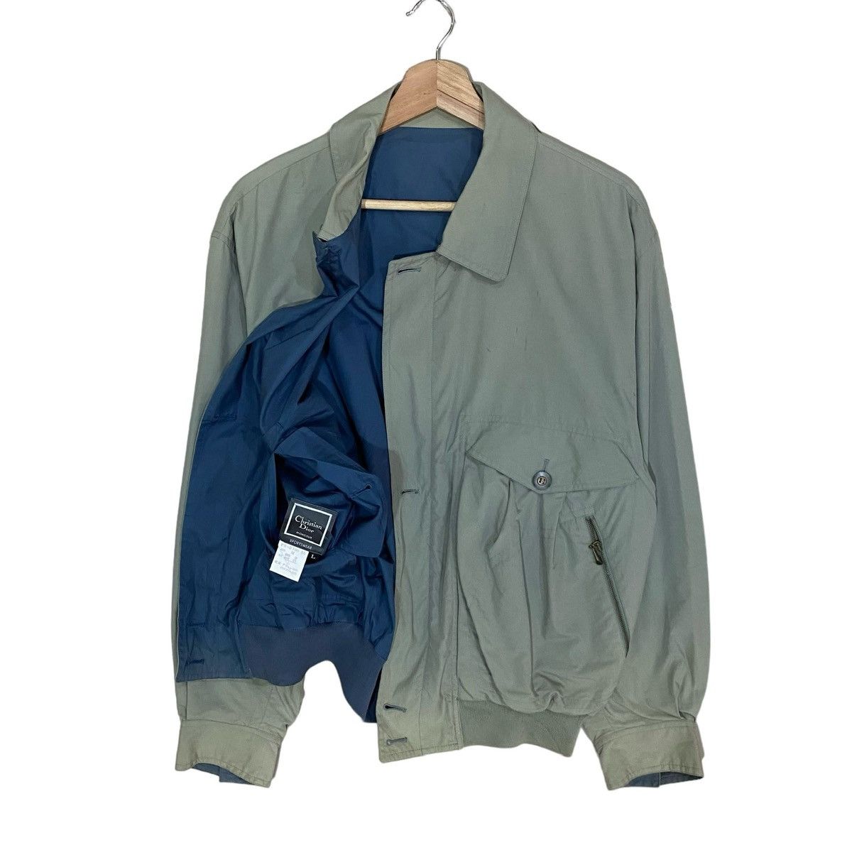 Vtg Christian Dior Monsieur Jacket Mens Size Large Blue