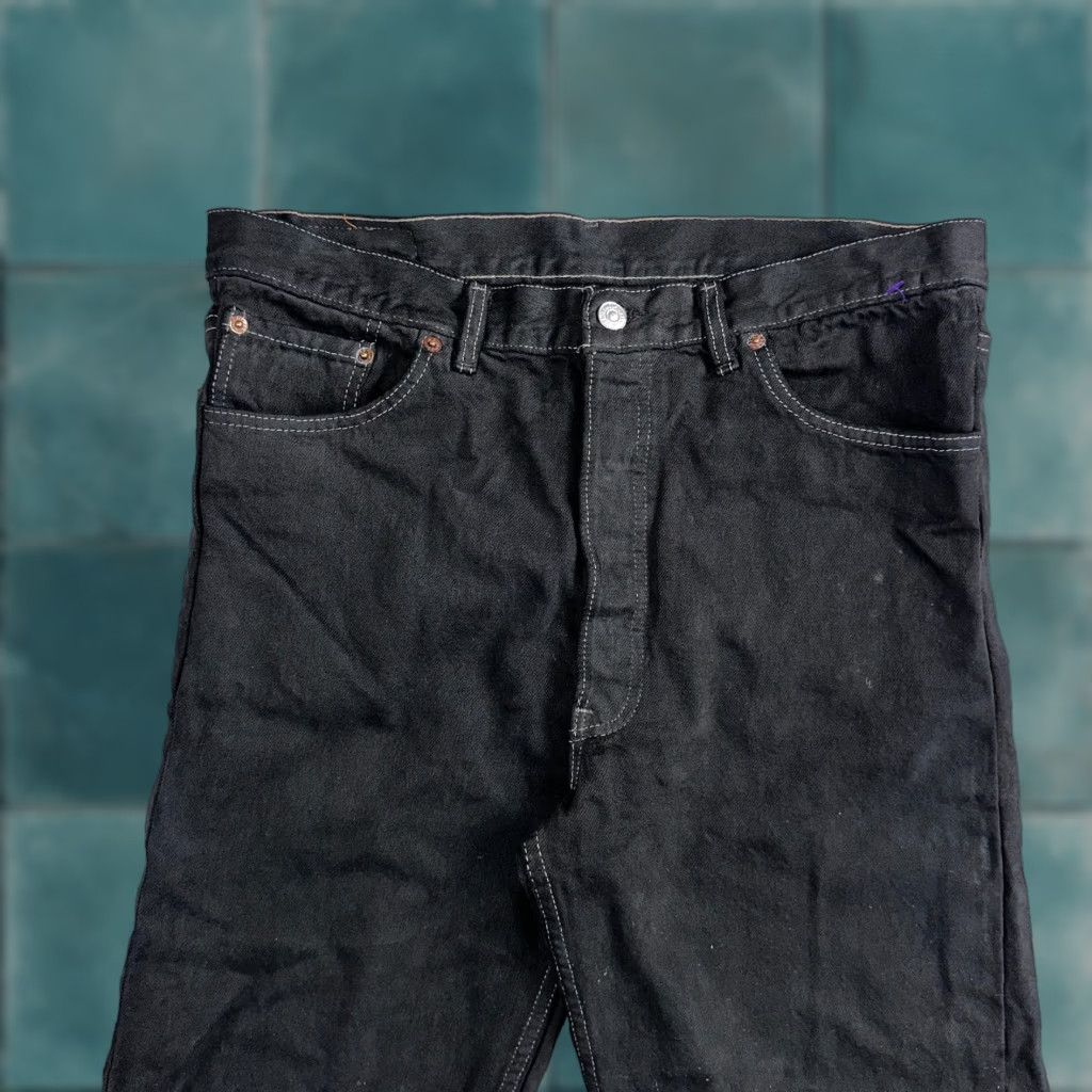Levi's VINTAGE Levi's 501 Jeans 90s Straight Leg Black Overdye 36x30 501 Series Mens Denim Cotton Classic Regular Button 5-Pocket Size US 36 / EU 52 - 1 Thumbnail