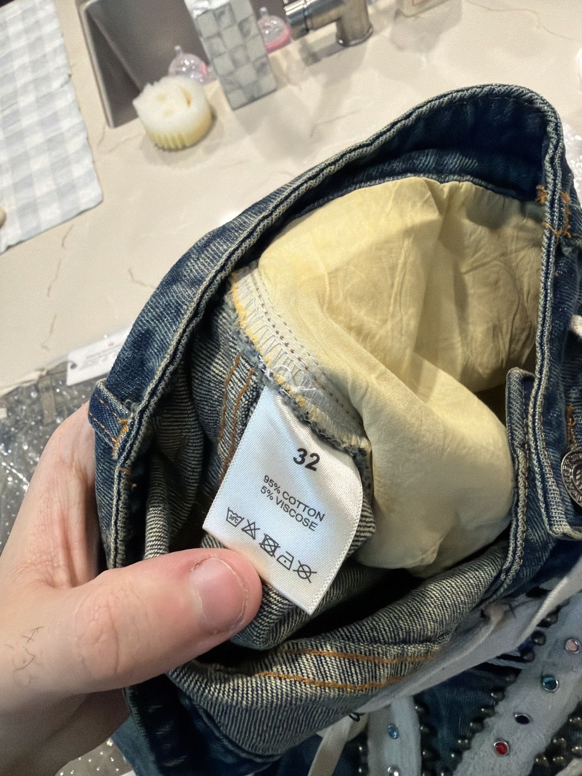 Vale Vale Forever 1980s Patchwork Jorts – Mid/Wash 32 New Size US 32 / EU 48 - 9 Thumbnail