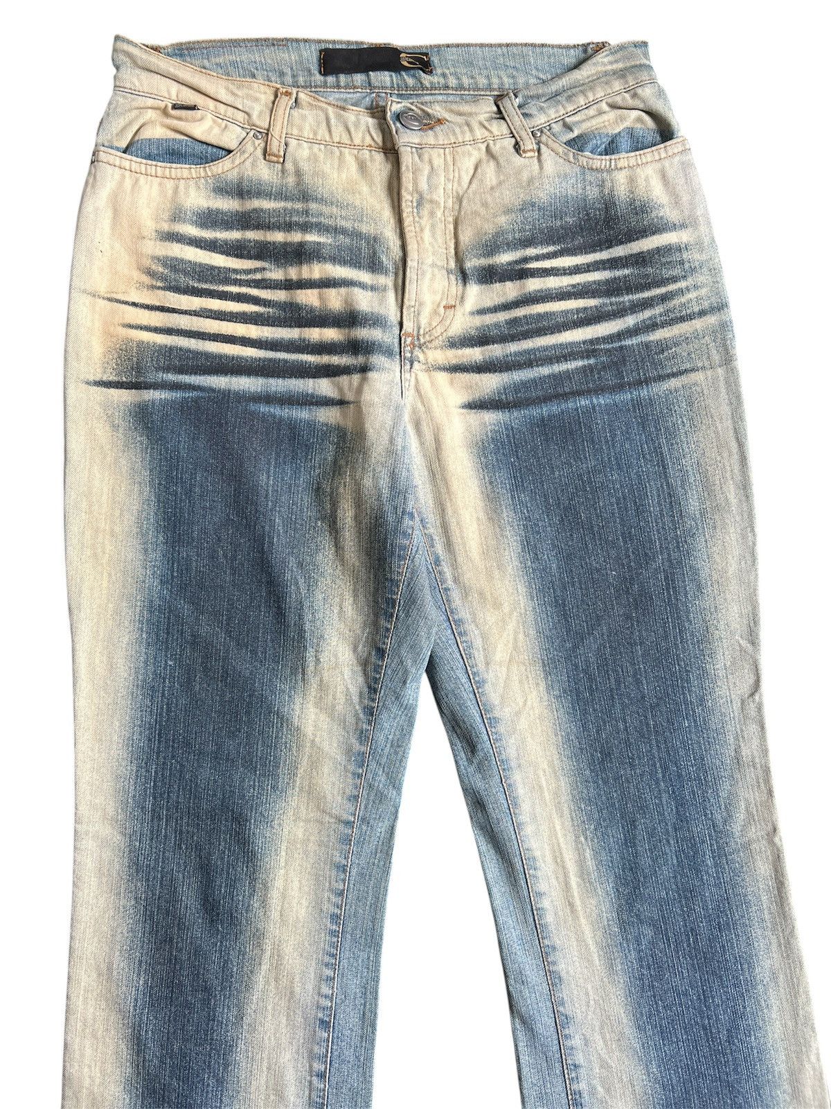 Just Cavalli ROBERTO CAVALLI DISTRESSED PRINT PANTS JEANS faded Size 28" / US 6 / IT 42 - 2 Thumbnail