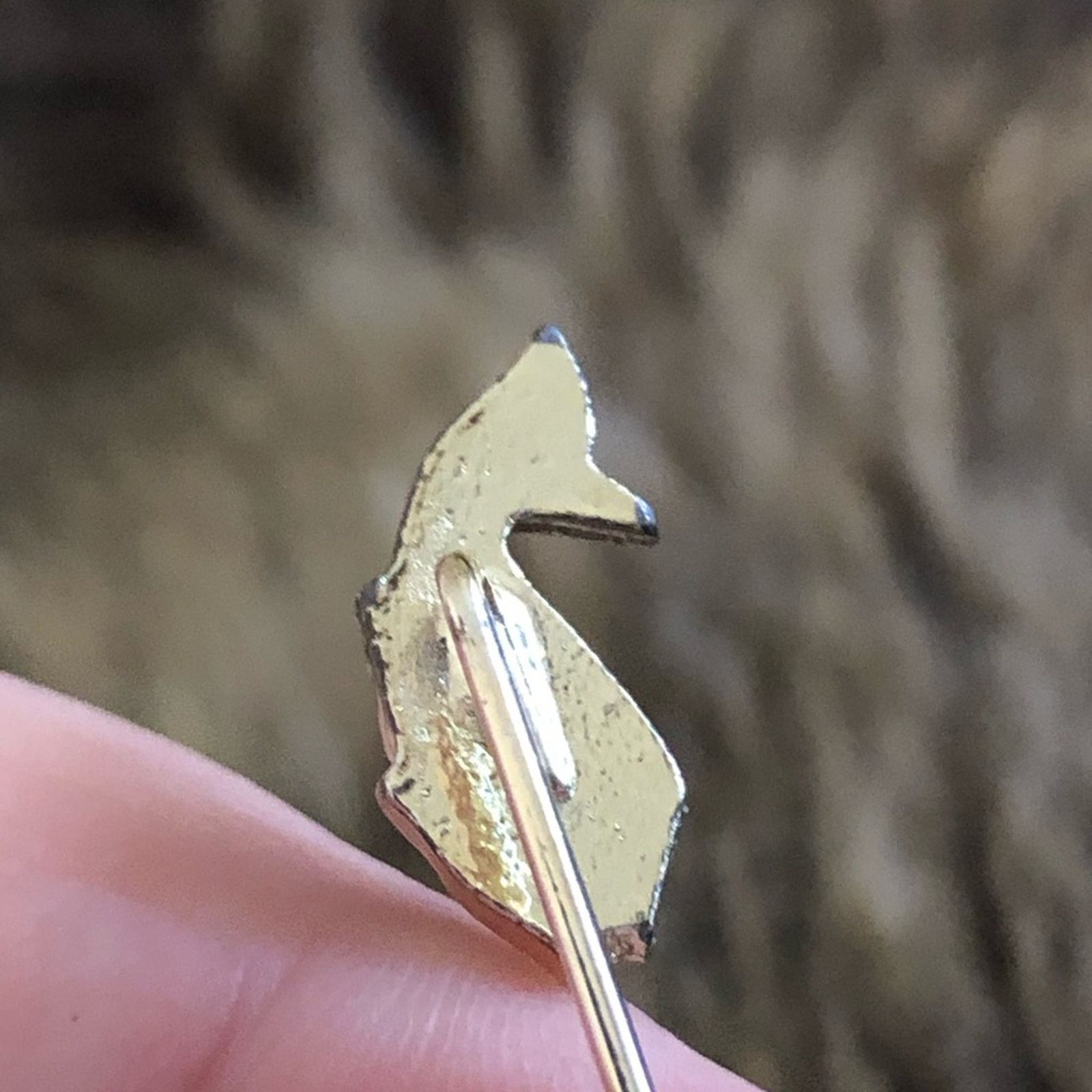 Vintage Vintage gold plated fish hat pin stick pin Size ONE SIZE - 4 Thumbnail