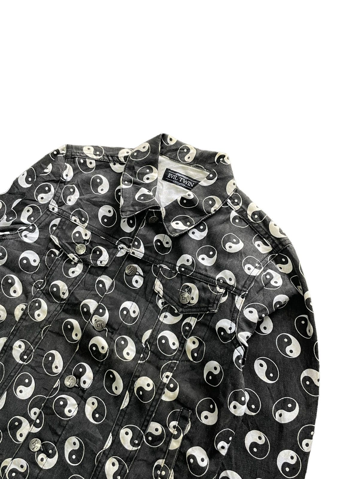 If Six Was Nine Evil Twin Overprint Taosim Denim Jacket Size US S / EU 44-46 / 1 - 2 Thumbnail
