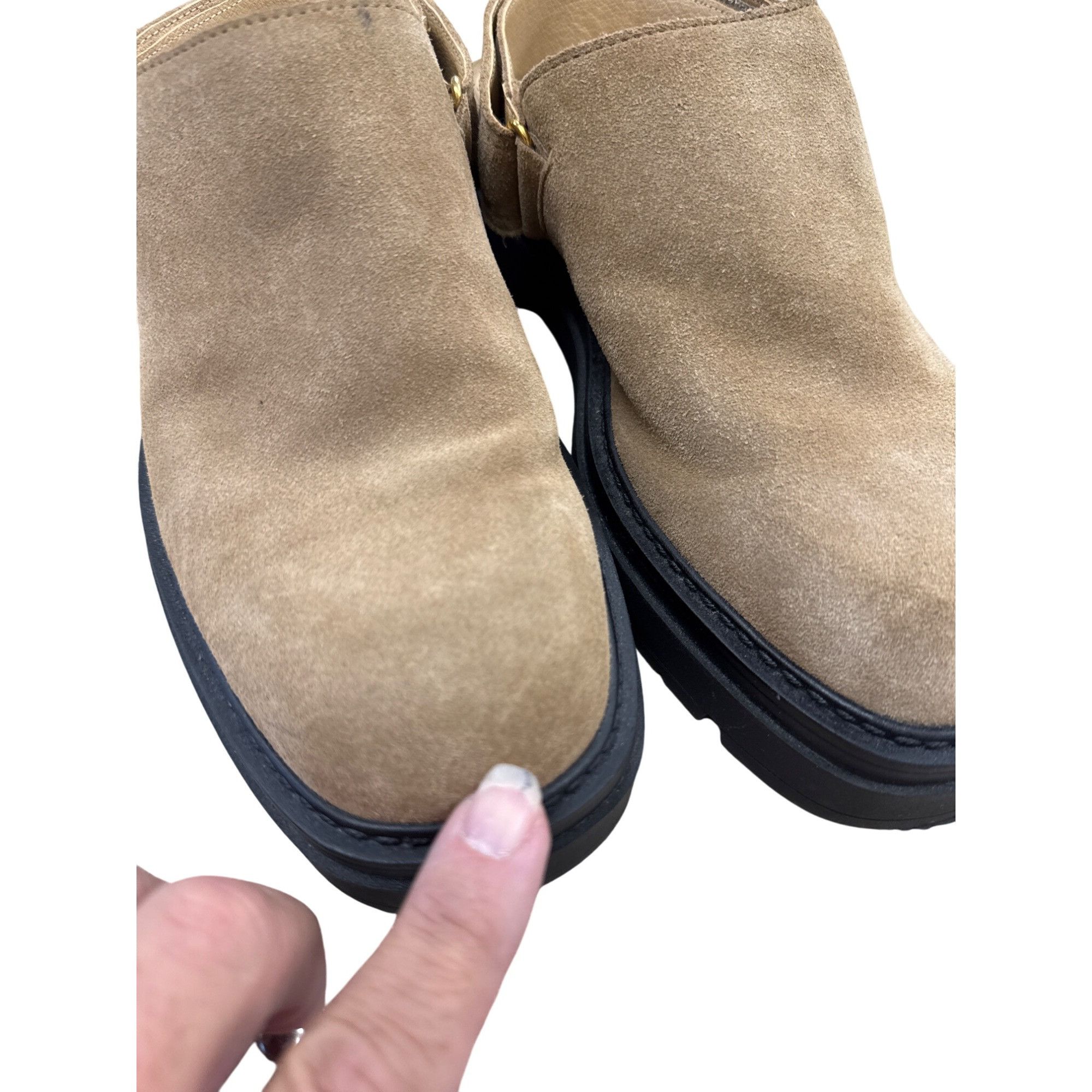 Free People Free People Suede beige black Platform Clogs Womens Size 8. Size US 8.5 / IT 38.5 - 7 Thumbnail