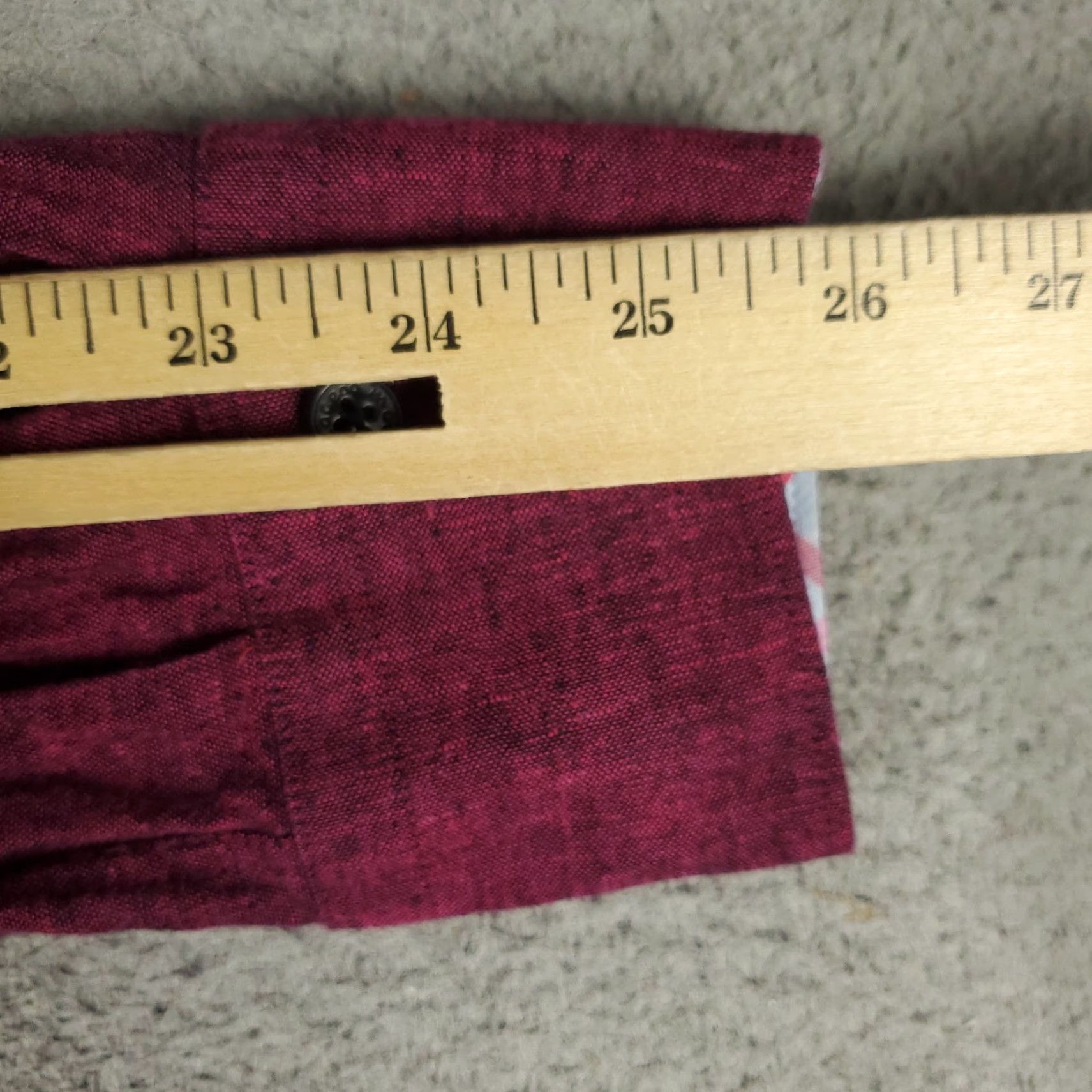 Maceoo Maceoo Shirt Mens 2XL Burgundy Button-Up Long Sleeve Collared Cotton Casual Business Formal Travel Workwear Modern Preppy Size US XXL / EU 58 / 5 - 6 Thumbnail