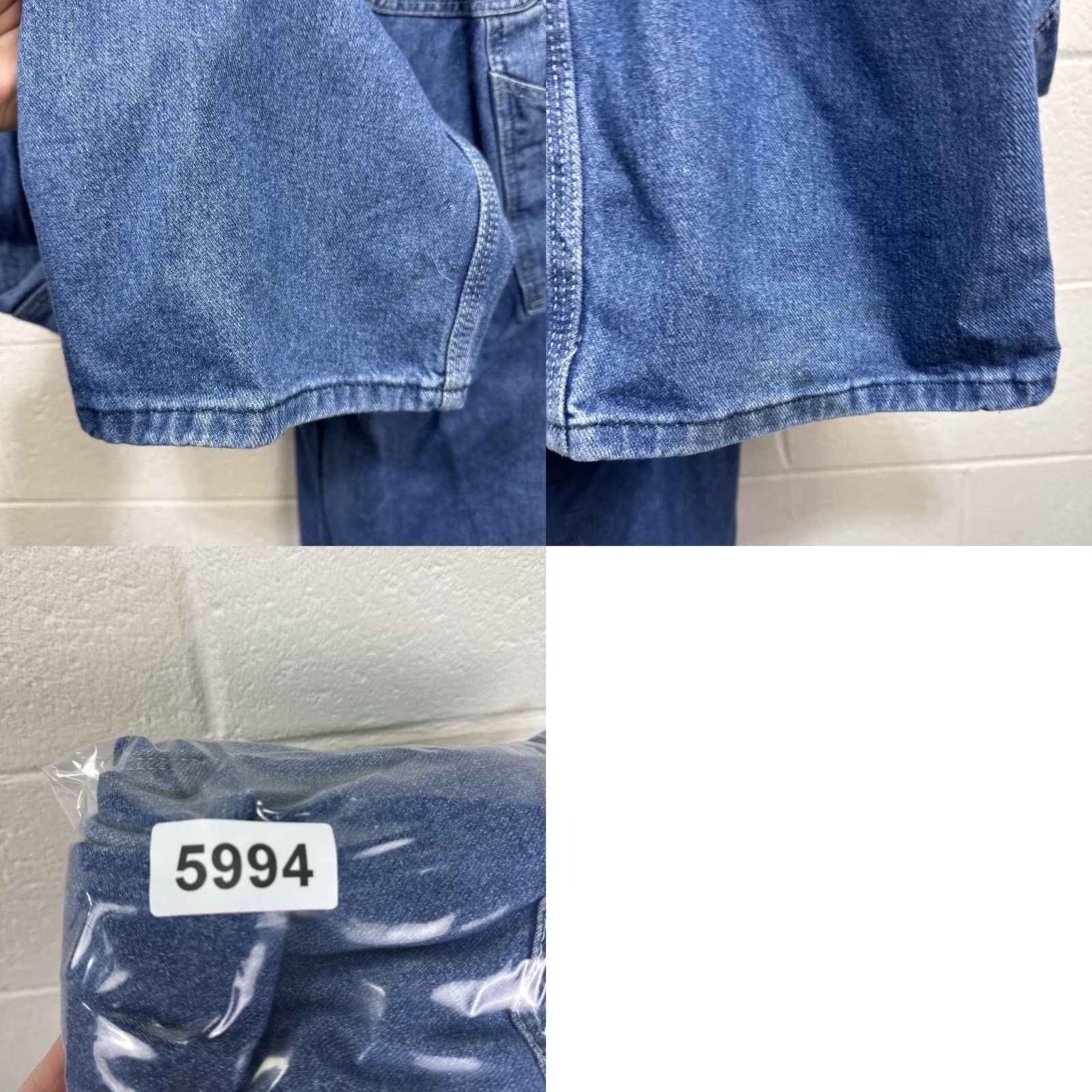 Dickies Dickies Overalls Mens 34x32 Blue Denim Bib Carpenter Workwear Utility Bib Pants Jeans 5-Pocket Size US 34 / EU 50 - 10 Thumbnail