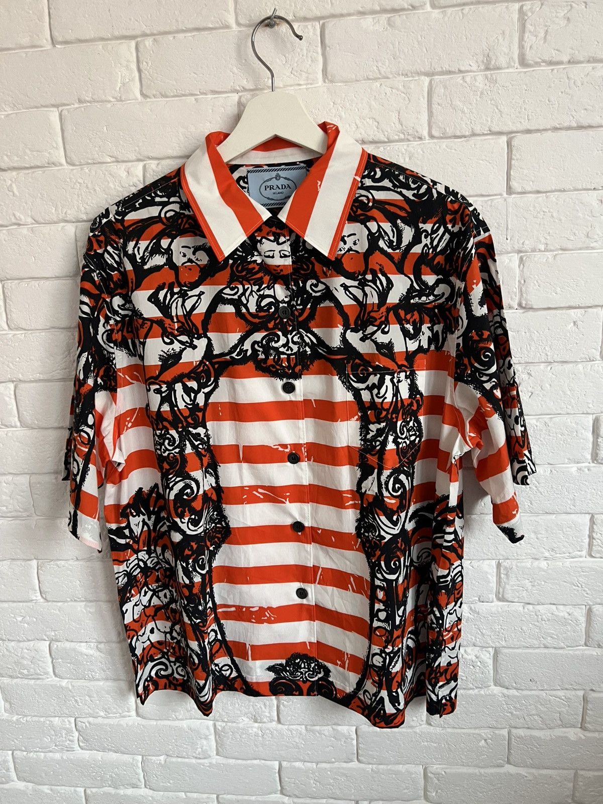 Prada AW2018 Monkey Cherub shirt Size US L / EU 52-54 / 3 - 1 Thumbnail