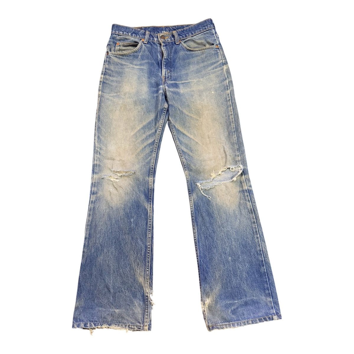 Levi's Vintage Levi's 517 Orange Tab Distressed Bootcut Jeans Size US 30 / EU 46 - 1 Thumbnail