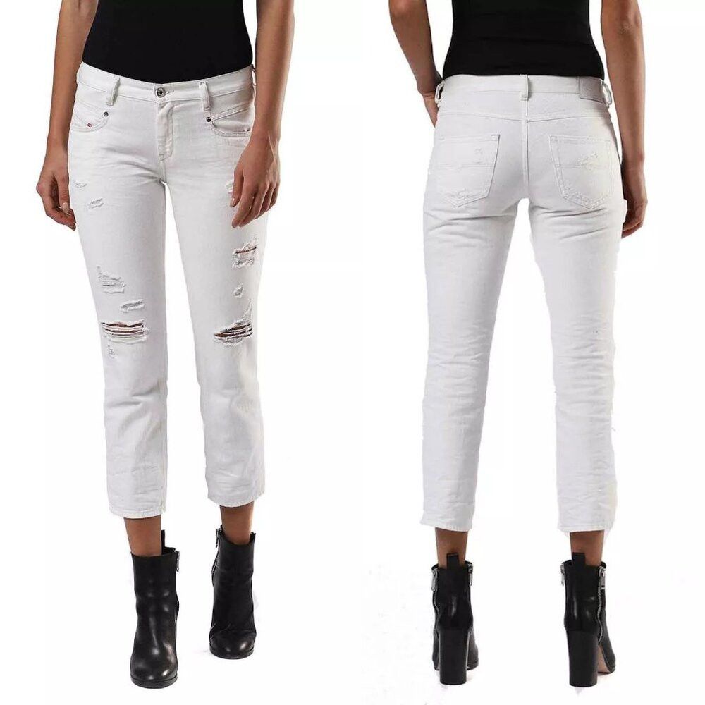 Diesel NWT New $198 Diesel Belthy Ankle White Jeans Size 31 Size 31" - 1 Thumbnail