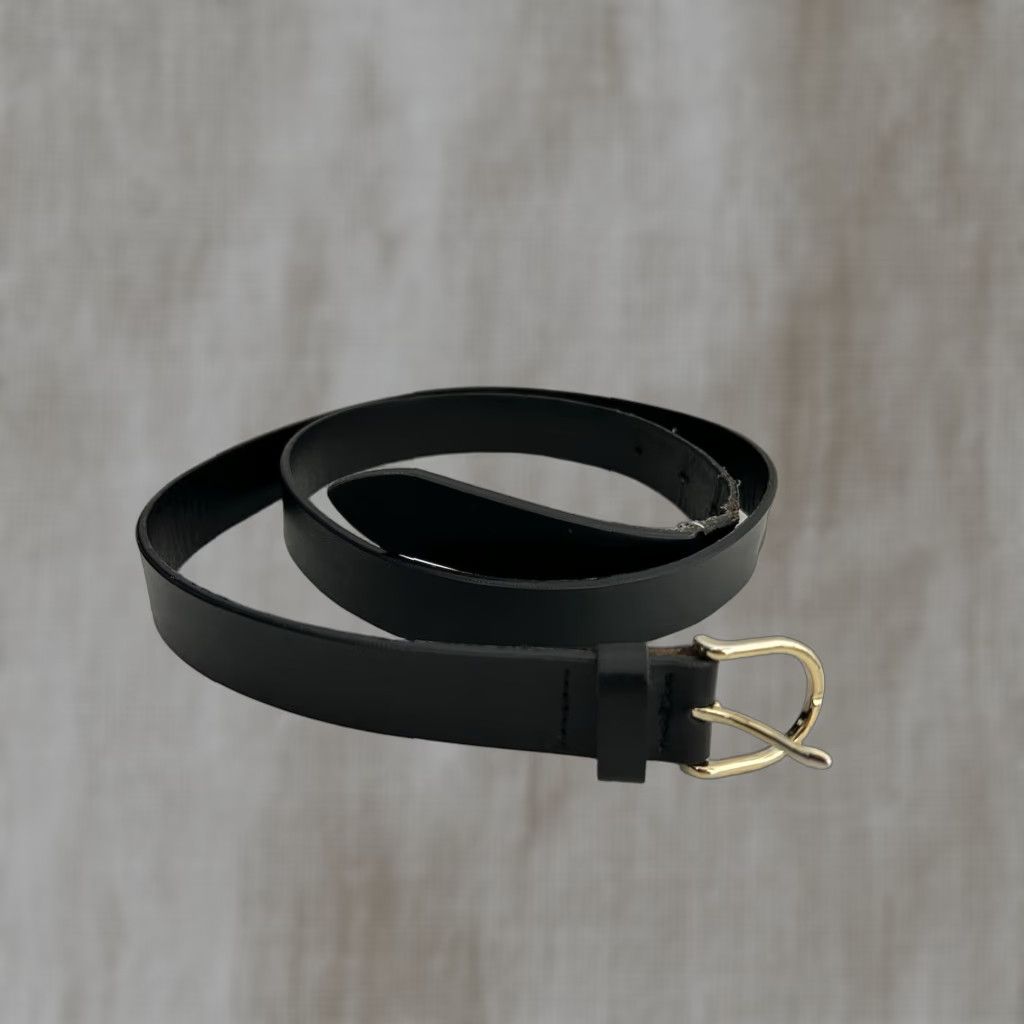 Banana Republic VINTAGE Banana Republic Womens Belt Black Medium Leather Waist Belt 35” Womens Size ONE SIZE - 1 Thumbnail