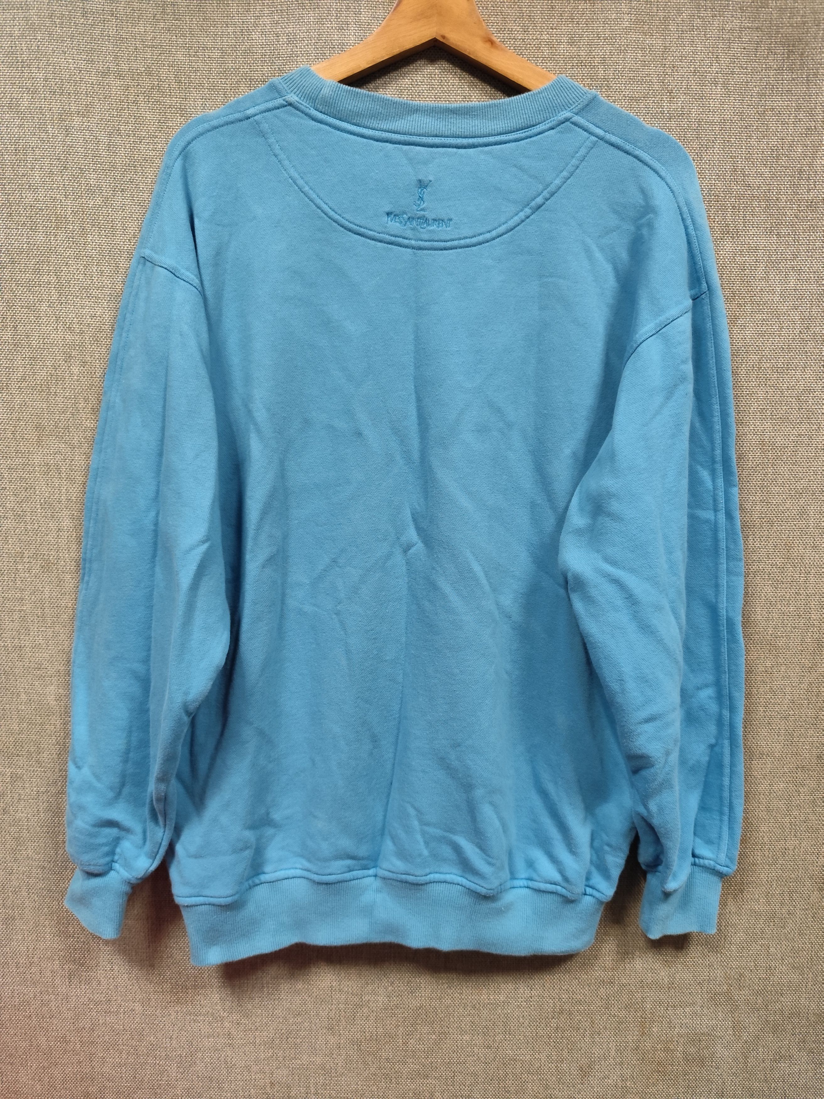 Yves Saint Laurent Vintage Sweatshirt Yves Saint Laurent Spell Out Size US L / EU 52-54 / 3 - 2 Thumbnail