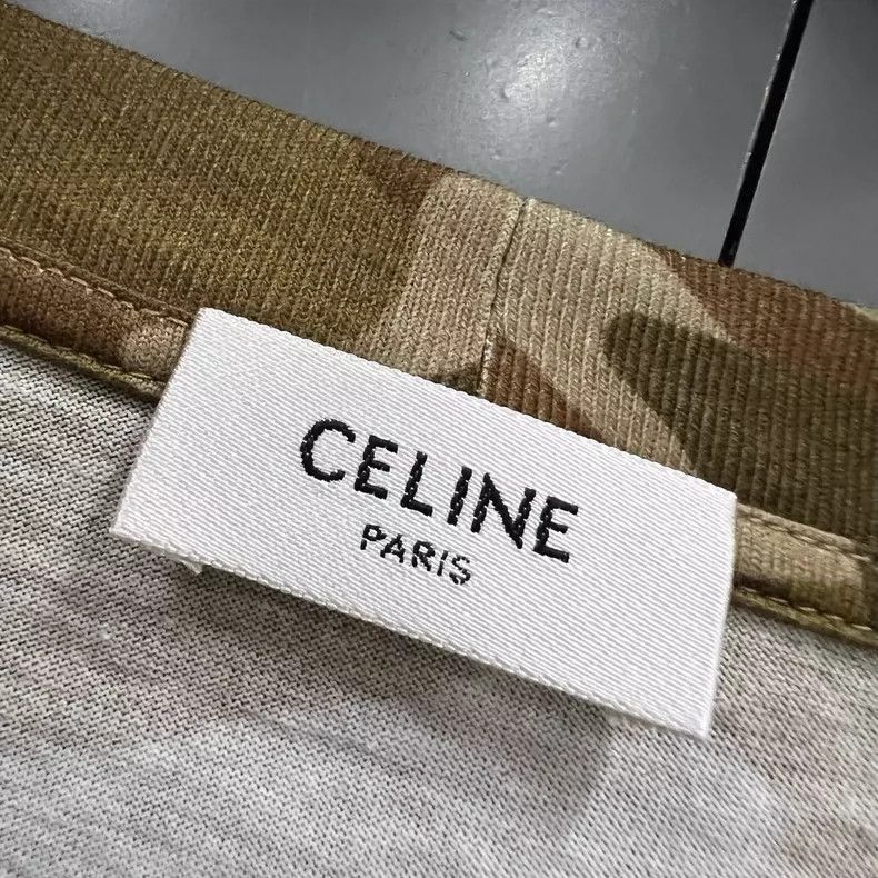 Celine Celine Camouflage Logo Print Short Sleeve TShirt Size US XL / EU 56 / 4 - 3 Thumbnail
