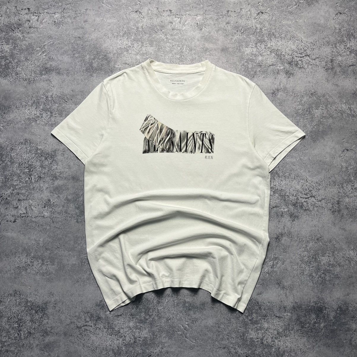 Allsaints × Designer Allsaints Big Logo Tee Y2K Luxury Designer Streetwear Size US M / EU 48-50 / 2 - 1 Thumbnail
