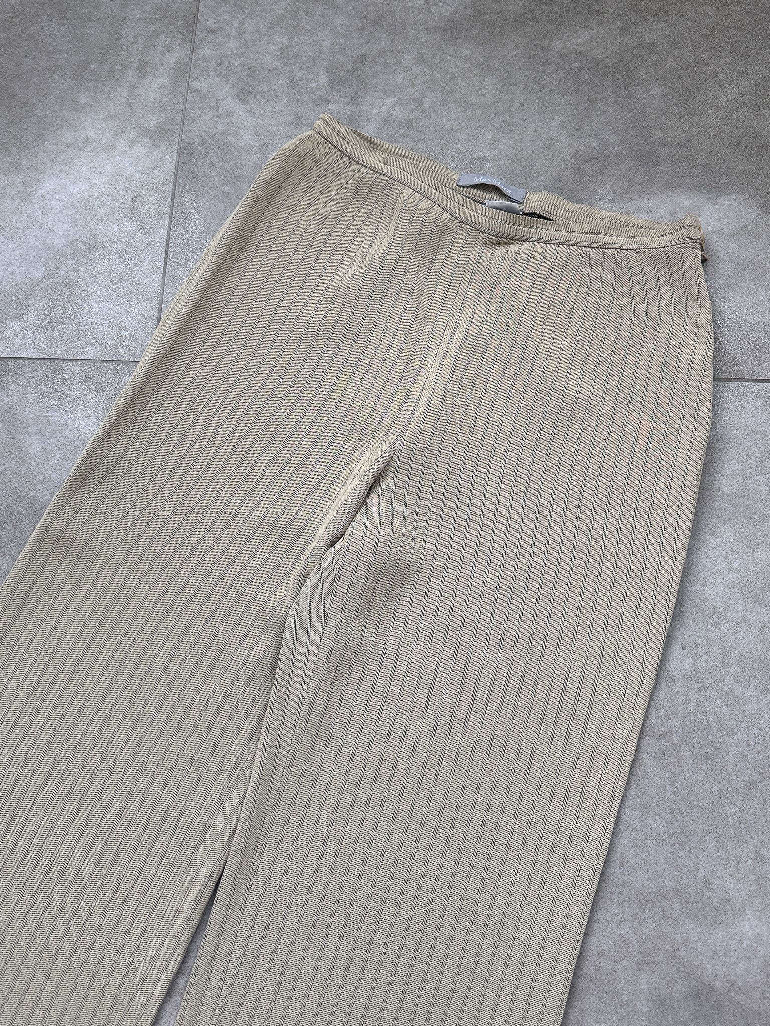 Max Mara Max Mara Beige Striped Dress Pants Trousers Size 34" / US 12 / IT 48 - 7 Thumbnail