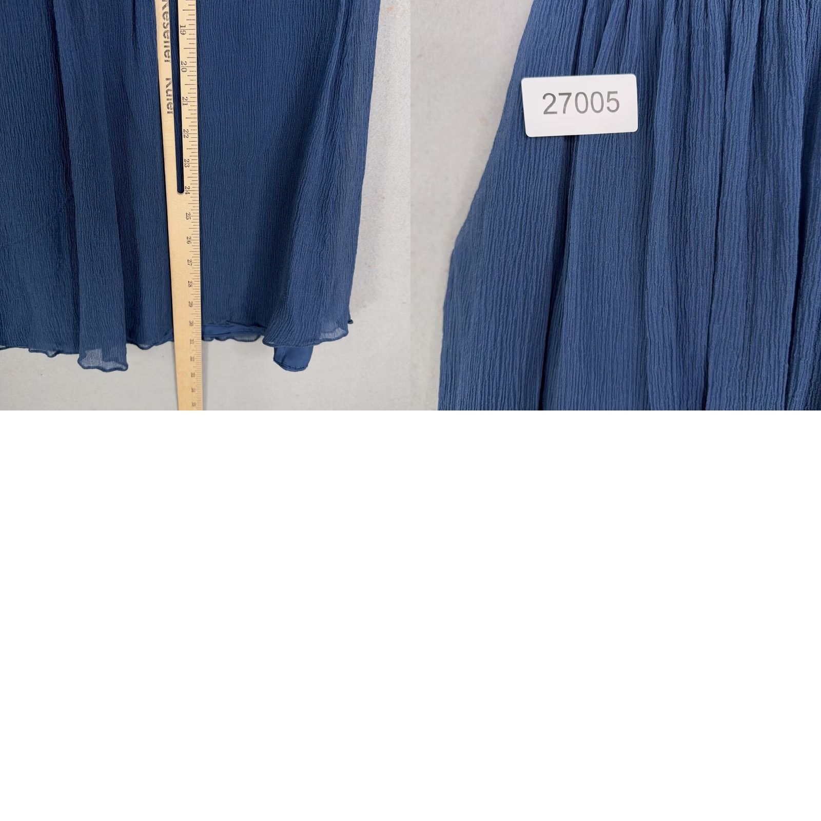 Bcbgmaxazria BCBGMAXAZRIA Dress Womens 2P Blue Beaded Halter Chiffon Swing Short Trapeze Y2K Ladies Petite Size 26" / US 2 / IT 38 - 8 Thumbnail