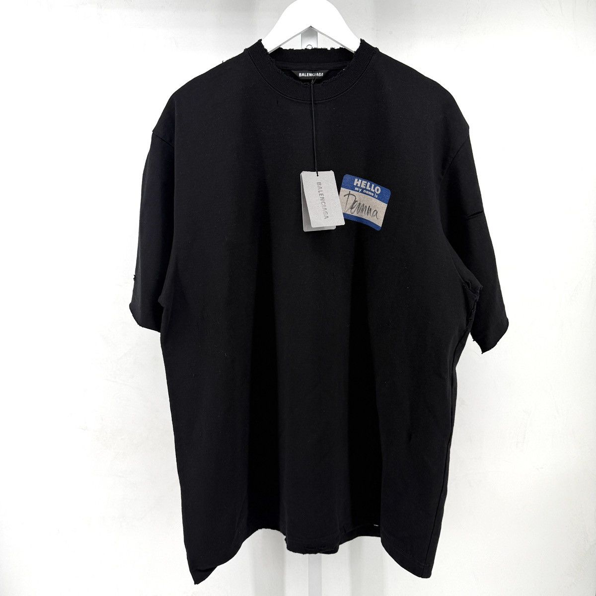 Balenciaga ‘Hello My Name is Denma’ Name Tag Tshirt