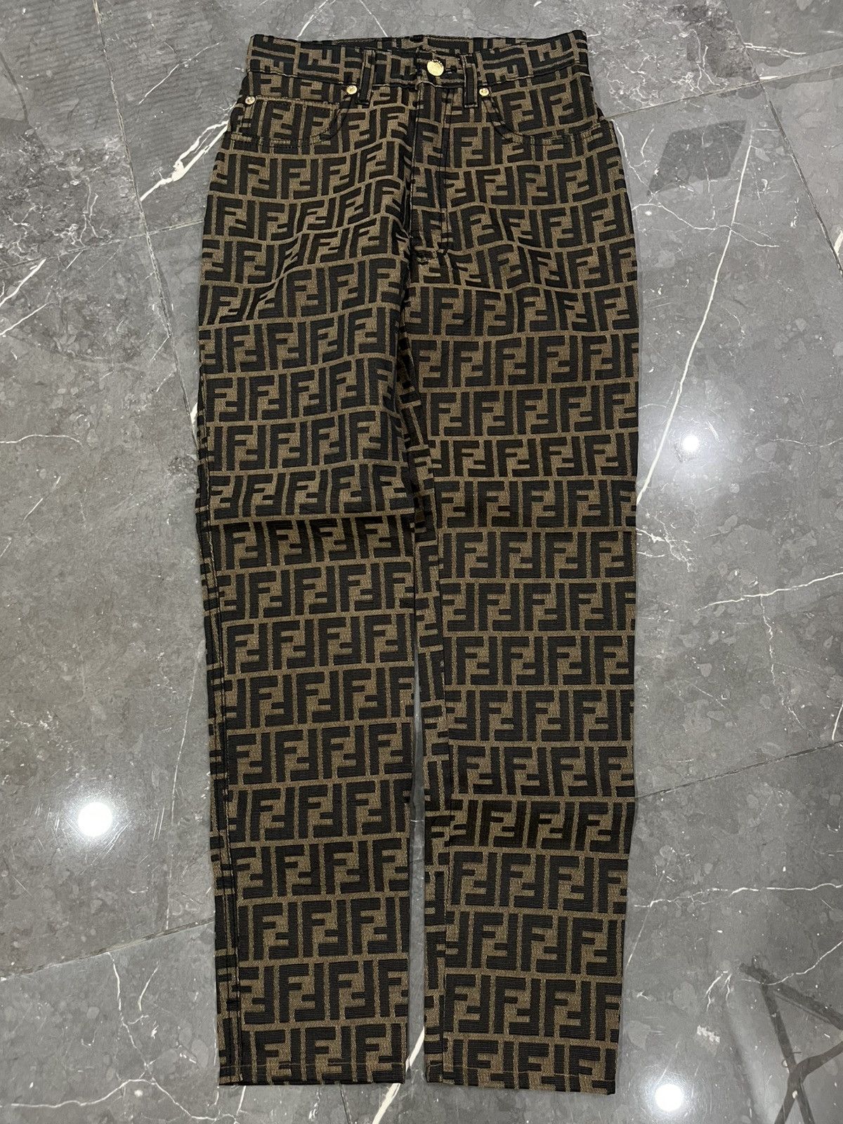 Fendi Fendi zucca pants archive vintage rare Size 26" / US 2 / IT 38 - 1 Thumbnail