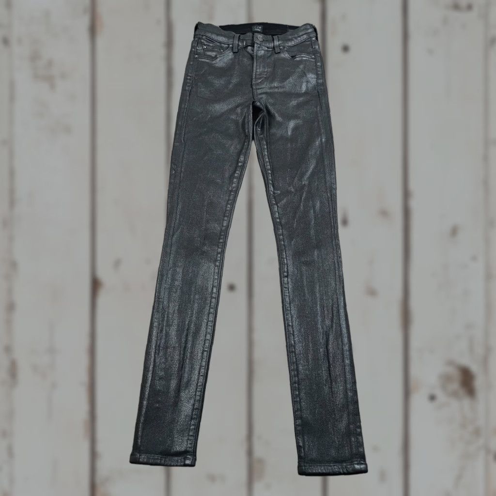 Citizens Of Humanity VINTAGE Citizens of Humanity Skinny Jeans Women 24 Black Coated Denim High Rise Stretch 2000s Size 42" / US 20 - 1 Thumbnail