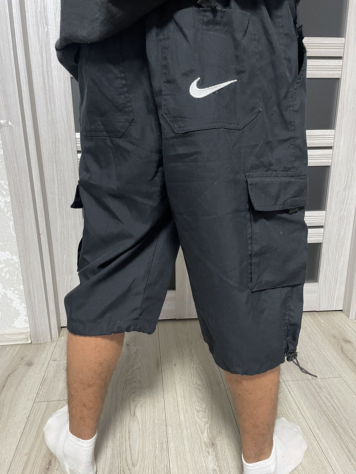 Nike Vintage Nike Premier Y2K Nylon Cargo Shorts Black Size M Size US 32 / EU 48 - 3 Thumbnail