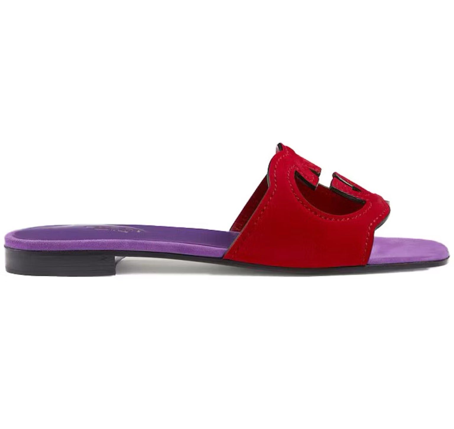 Gucci Interlocking G Cut Out Slide Sandals SIZE 34