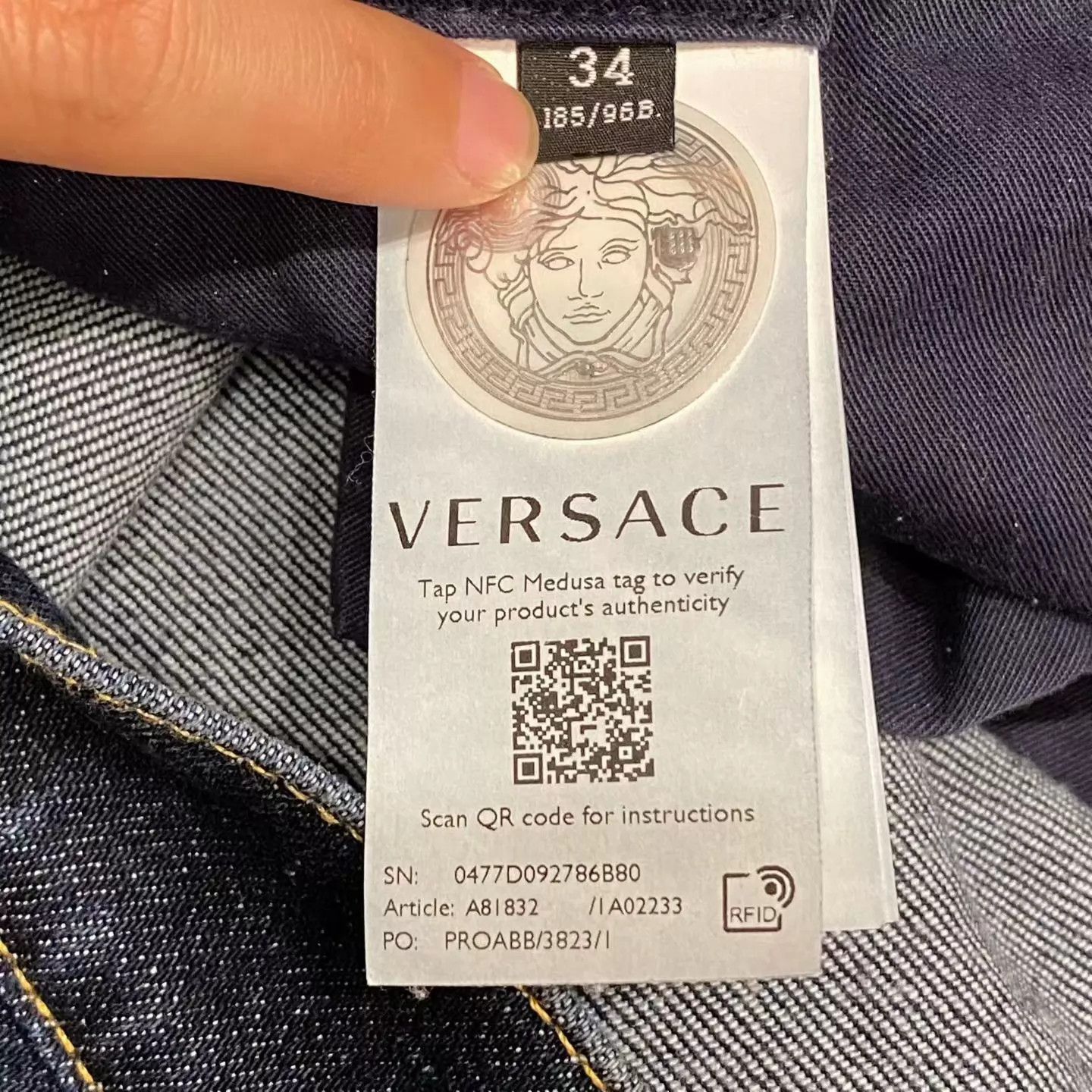 Versace Versace Medusa Men's 34W Jeans 99 New Size US 34 / EU 50 - 6 Thumbnail