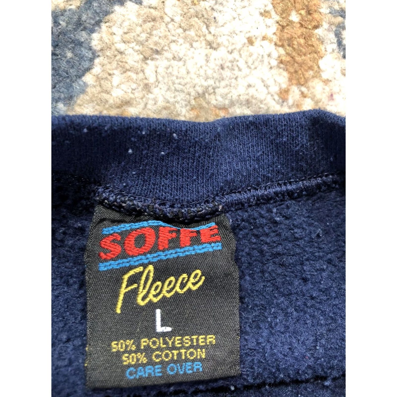 Soffe VINTAGE Soffe Navy Sweatshirt Mens Large Blue Fleece Crewneck College USA 90s Size US L / EU 52-54 / 3 - 7 Thumbnail