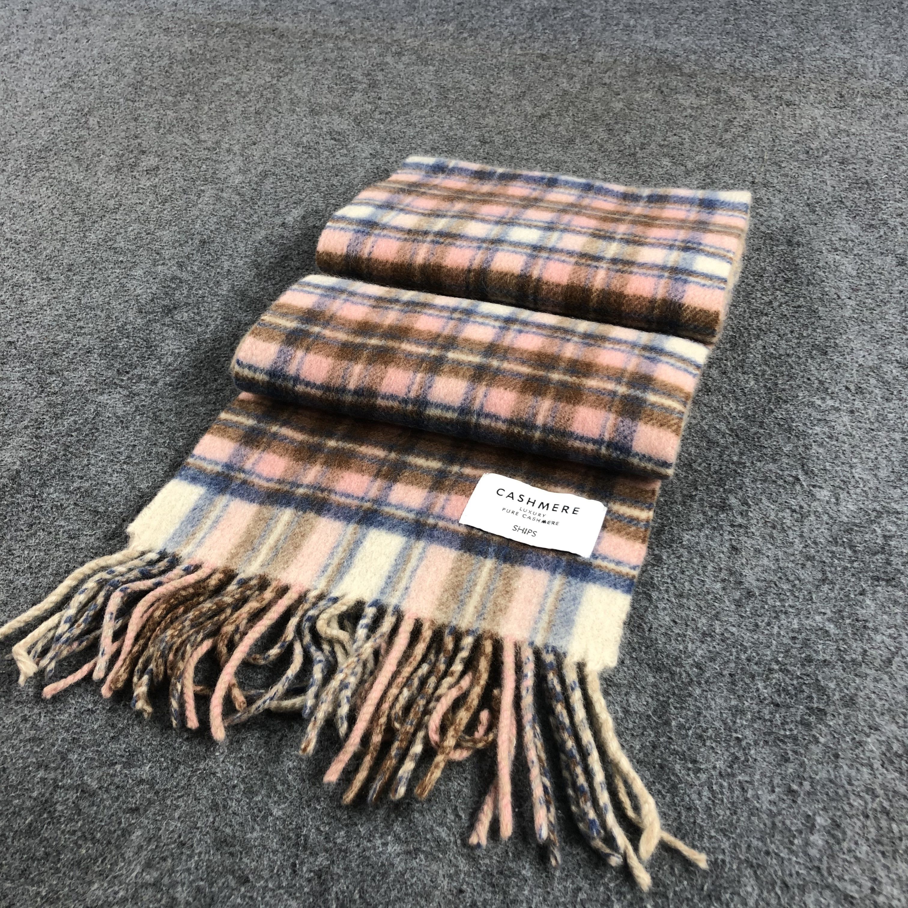 SHIPS Ships Tartan Cashmere Scarf Muffler V667 Size ONE SIZE - 3 Thumbnail