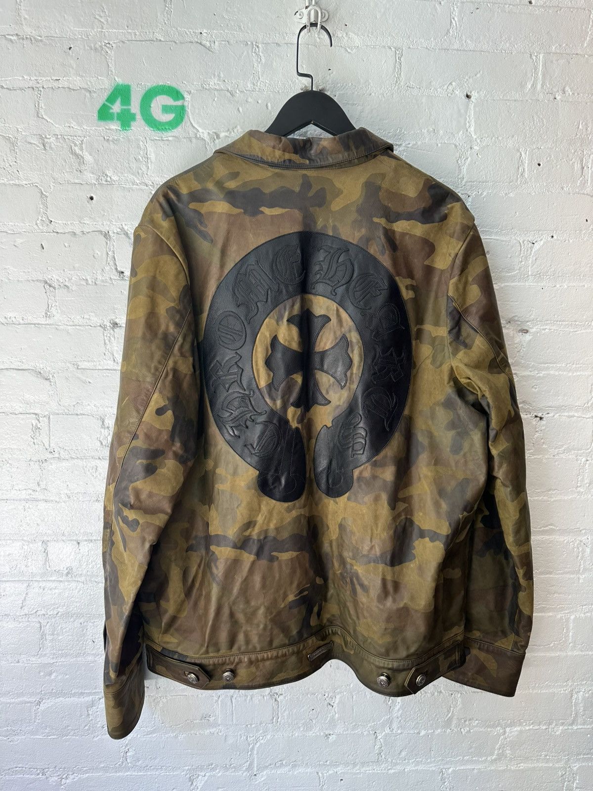 Chrome Hearts Chrome Hearts Camo leather work jacket Size US XXL / EU 58 / 5 - 12 Thumbnail