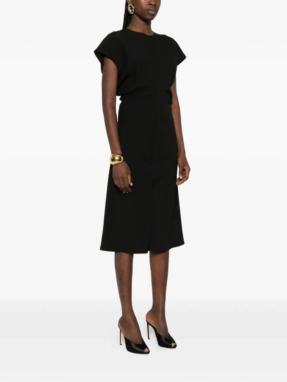 Patrizia Pepe Fluid Midi Dress In Twill Size L / US 10 / IT 46 - 1 Thumbnail