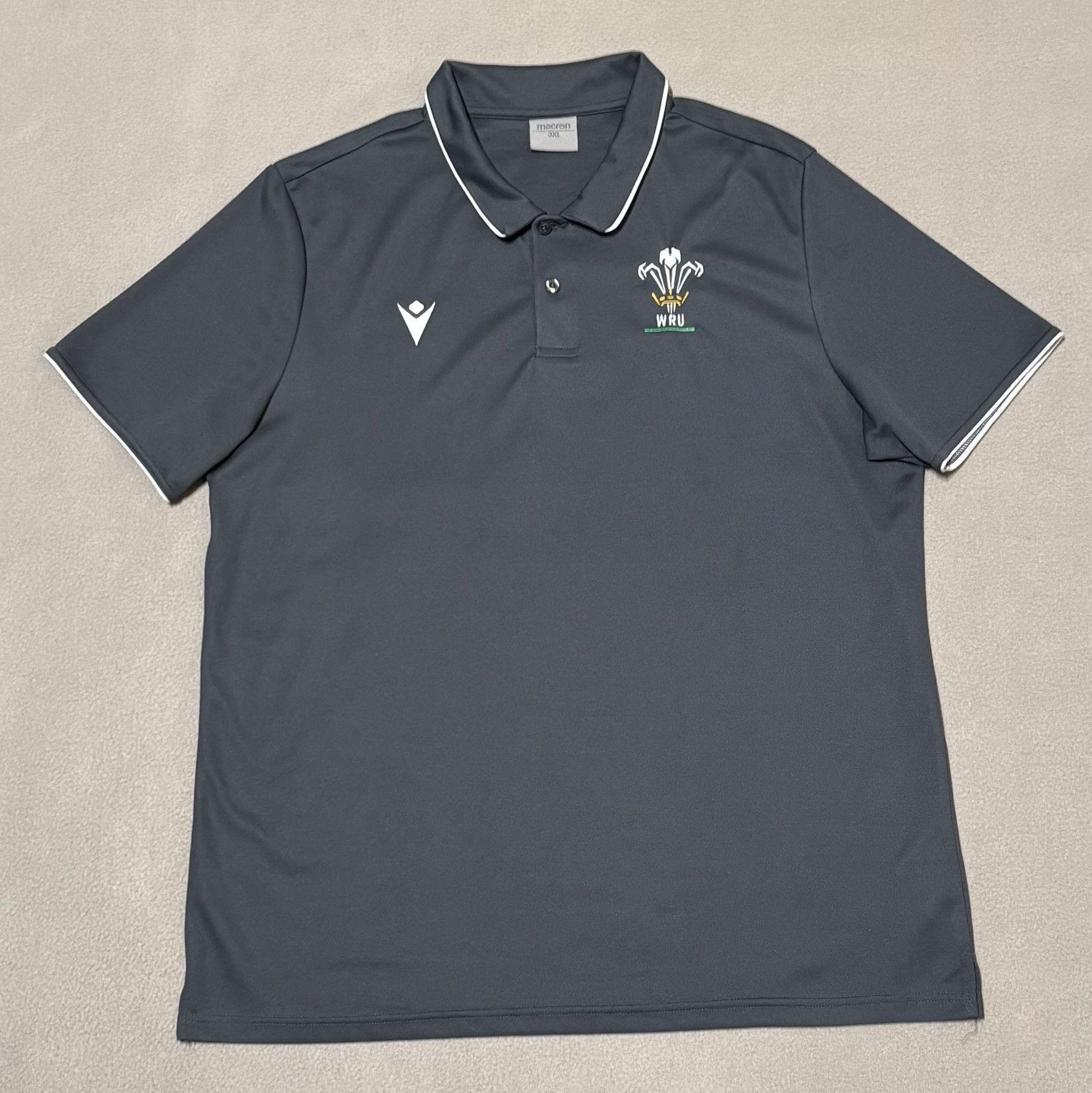 Macron Polo Wales Rugby WRU Macron Roz. XL Size US XL / EU 56 / 4 - 5 Thumbnail