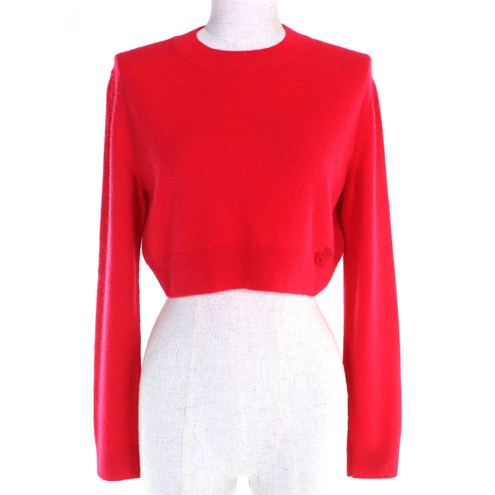 Other Other PATOU Logo Patch Knit Cropped Sweater Others Tops KN0998041426P DUTY FREE for USA Size ONE SIZE - 1 Thumbnail